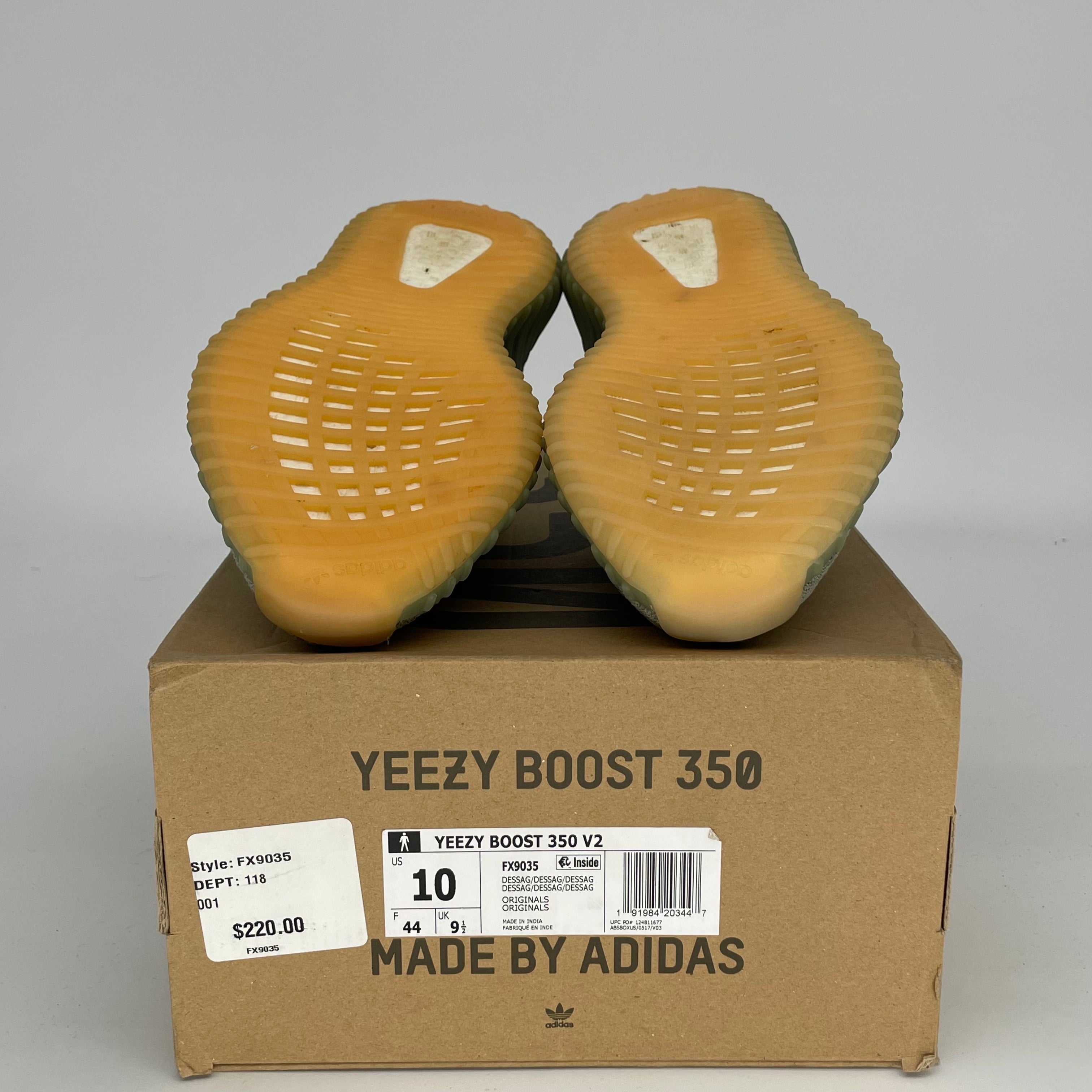 Adidas Yeezy Boost 350 V2 Desert Sage - Men's Size 10/Women's 11.5 - FX9035 - Running Shoes for Jogging & Casual Wear