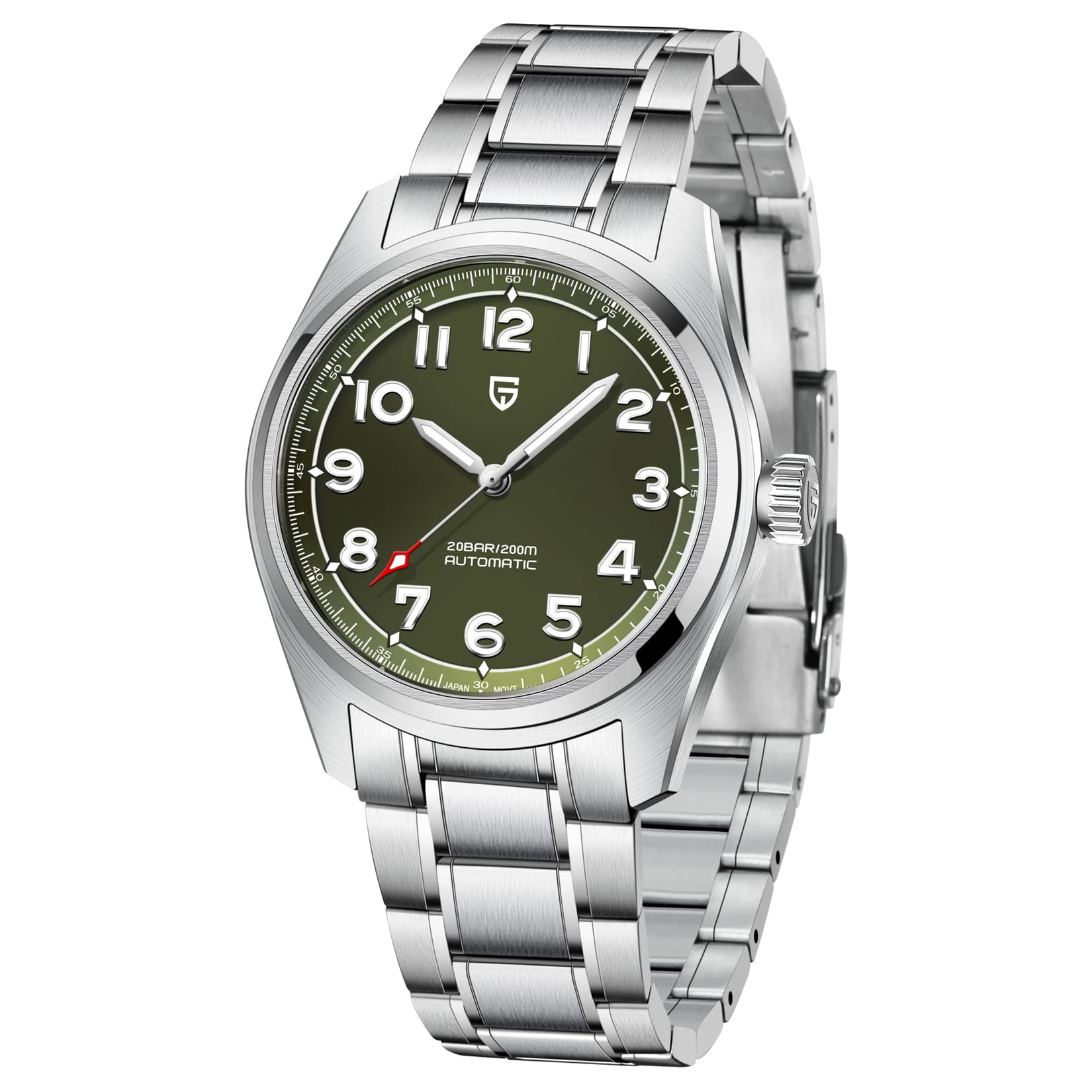 **Pagani Design Men's Automatic Watch - 38mm Stainless Steel, Japanese NH35 Movement, 200M Waterproof, Luminous - Perfect for Diving, Business & Casual Wear**
