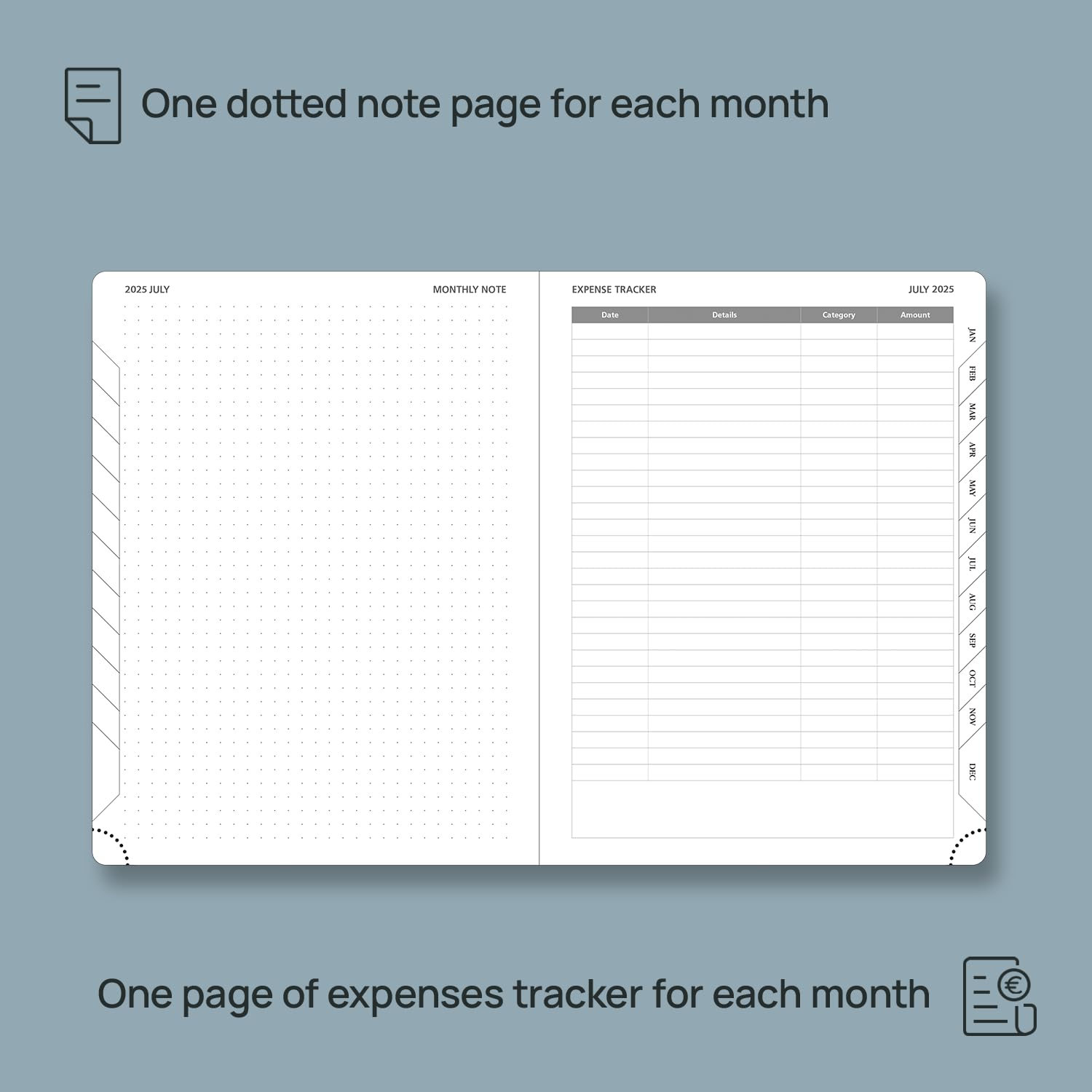 POPRUN 18-Month Planner 2025-2026 (January 2025-June 2026) - Medium 6.5'' x 8.5'' Soft Cover Monthly Calendar Book with Tabs, Pocket & 100 GSM Thick Paper - Night Sky Blue - Perfect for Work, School & Personal Organization