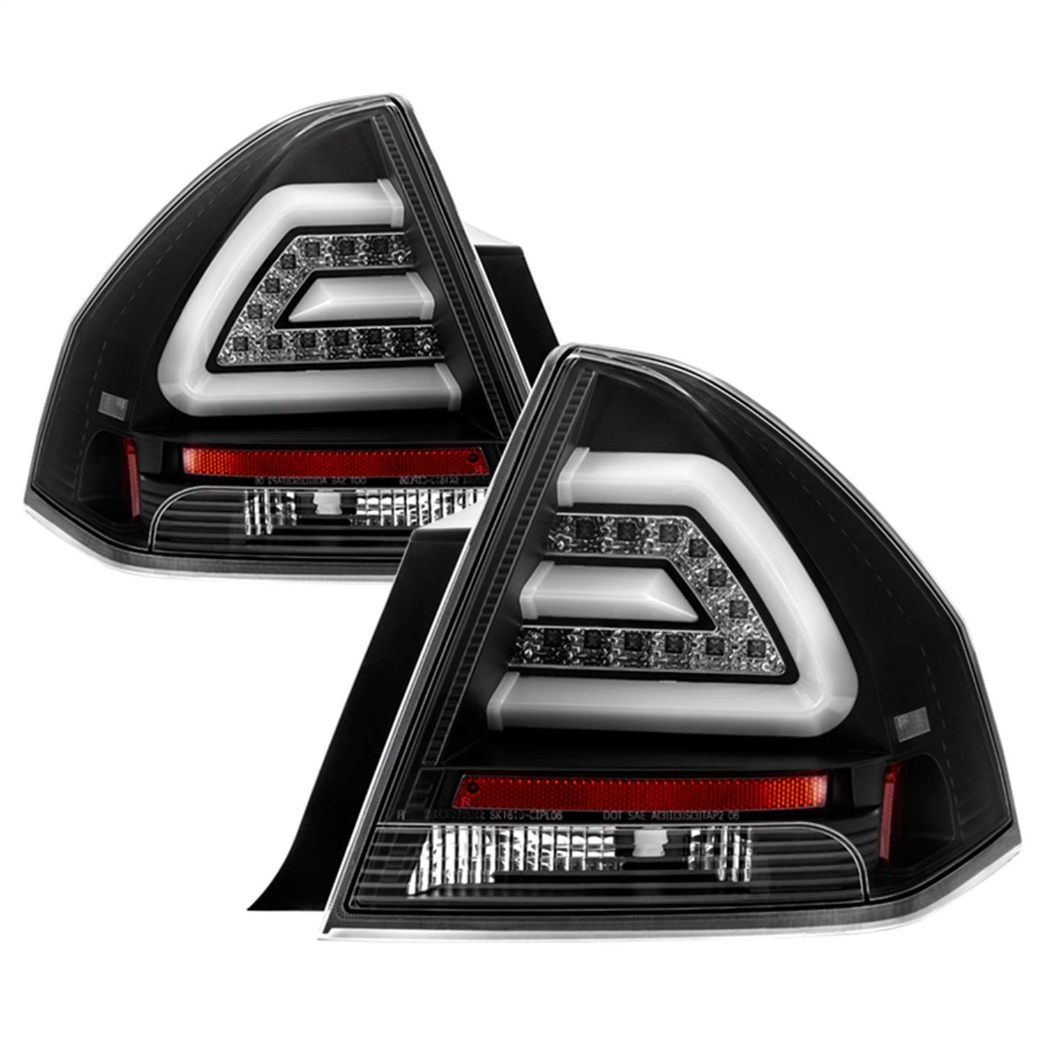 Spyder Auto 5076380 LED Tail Lights - Black/Clear Smoke Lens - High Performance, Plug & Play - Perfect for Jeep Wrangler JK & Dodge Ram Trucks