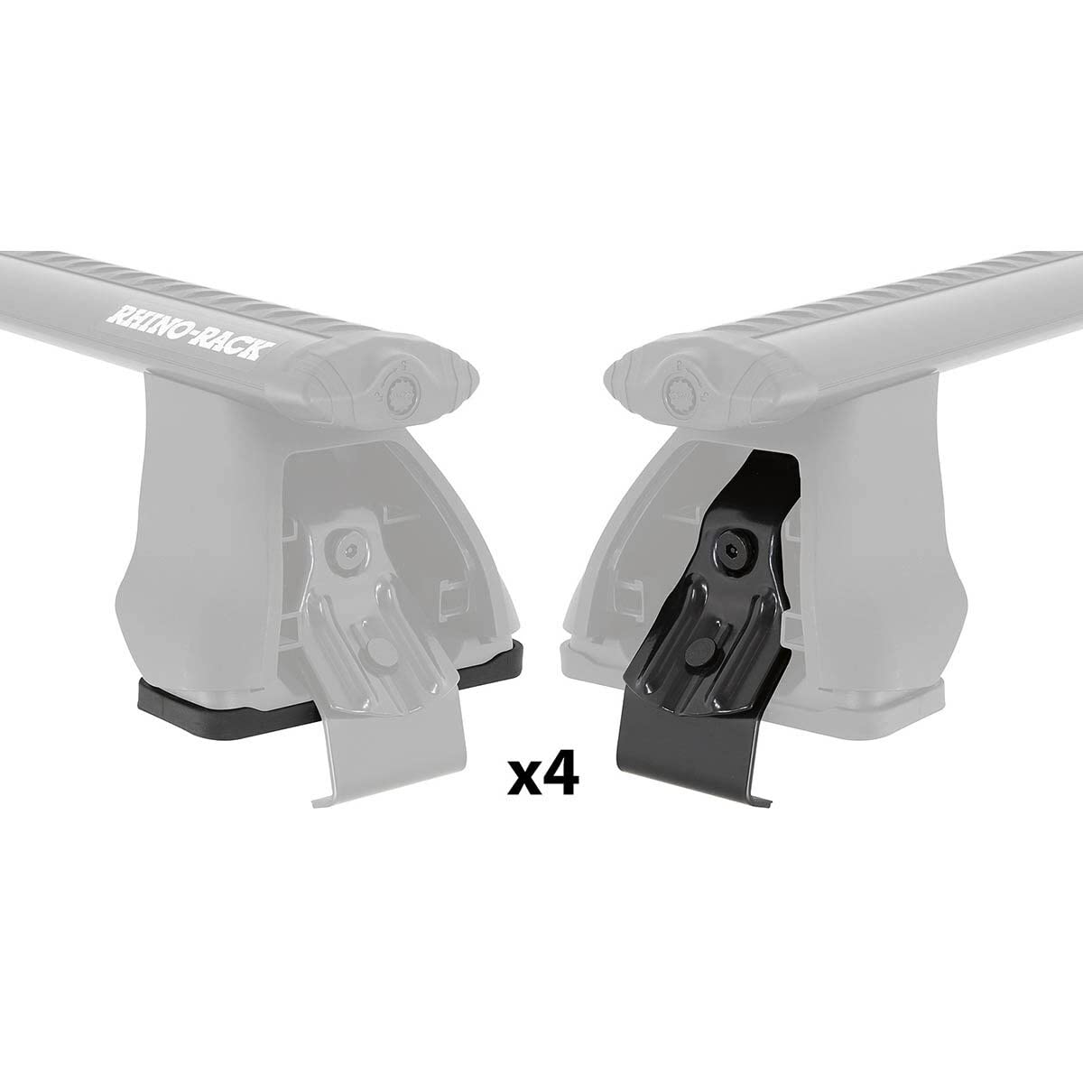 Rhino Rack 2500 Roof Rack Pad and Clamp Kit (Set of 4) - Heavy Duty Protection for SUVs, Trucks & Vans - Perfect for Road Trips, Camping & Outdoor Adventures