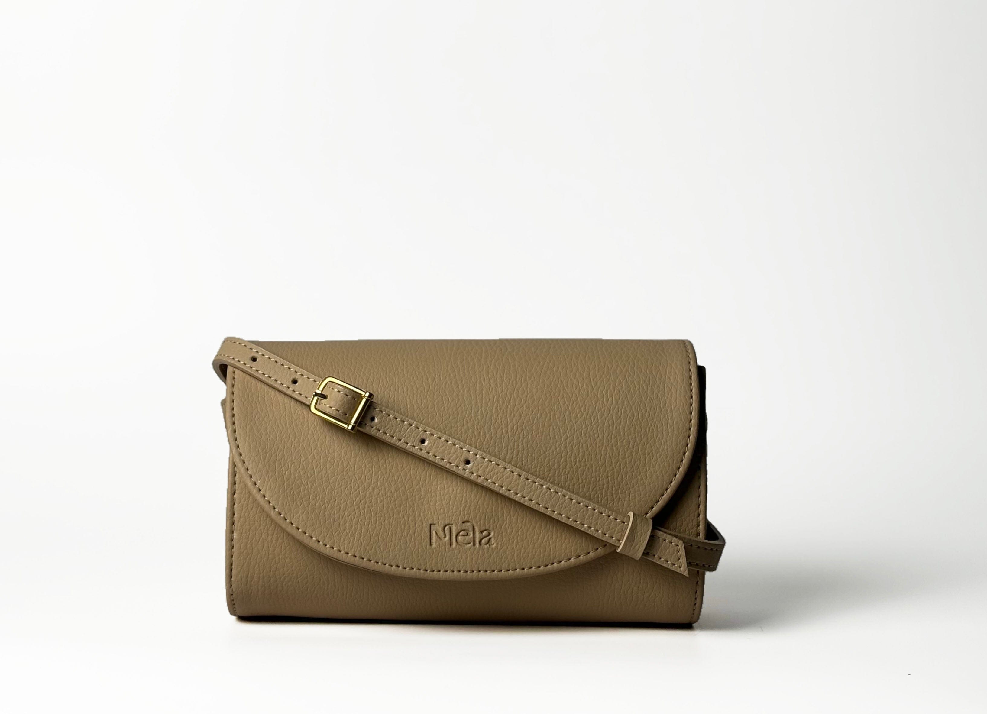 Vegan Leather Crossbody Bag for Women | Marlee Apple Beige Faux Leather Purse | Perfect for Everyday Use, Work, and Travel