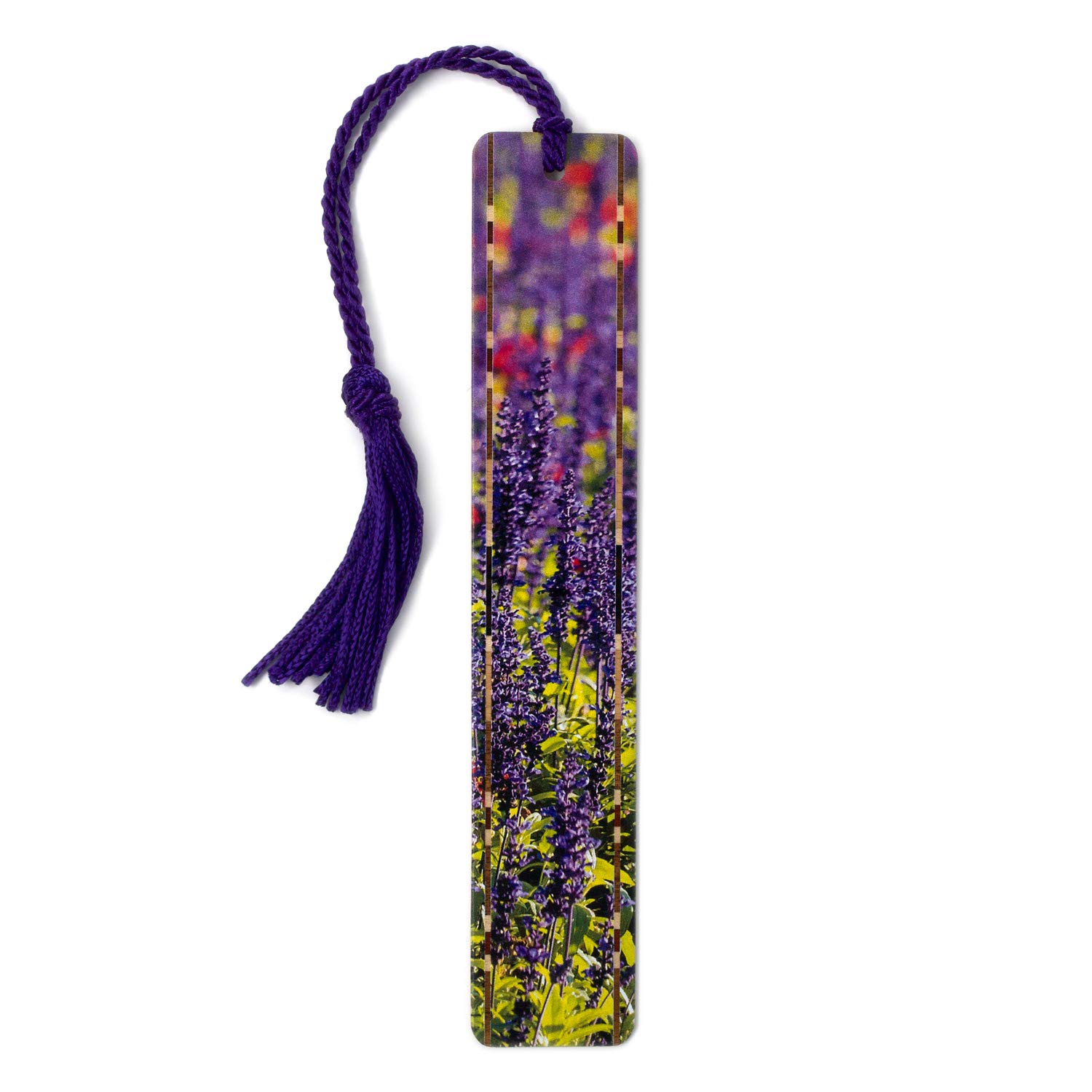 Handmade Wooden Bookmark with Lavender Photo by Mike DeCesare - Personalized Custom Bookmark - USA Made - Perfect Gift for Book Lovers & Reading Enthusiasts