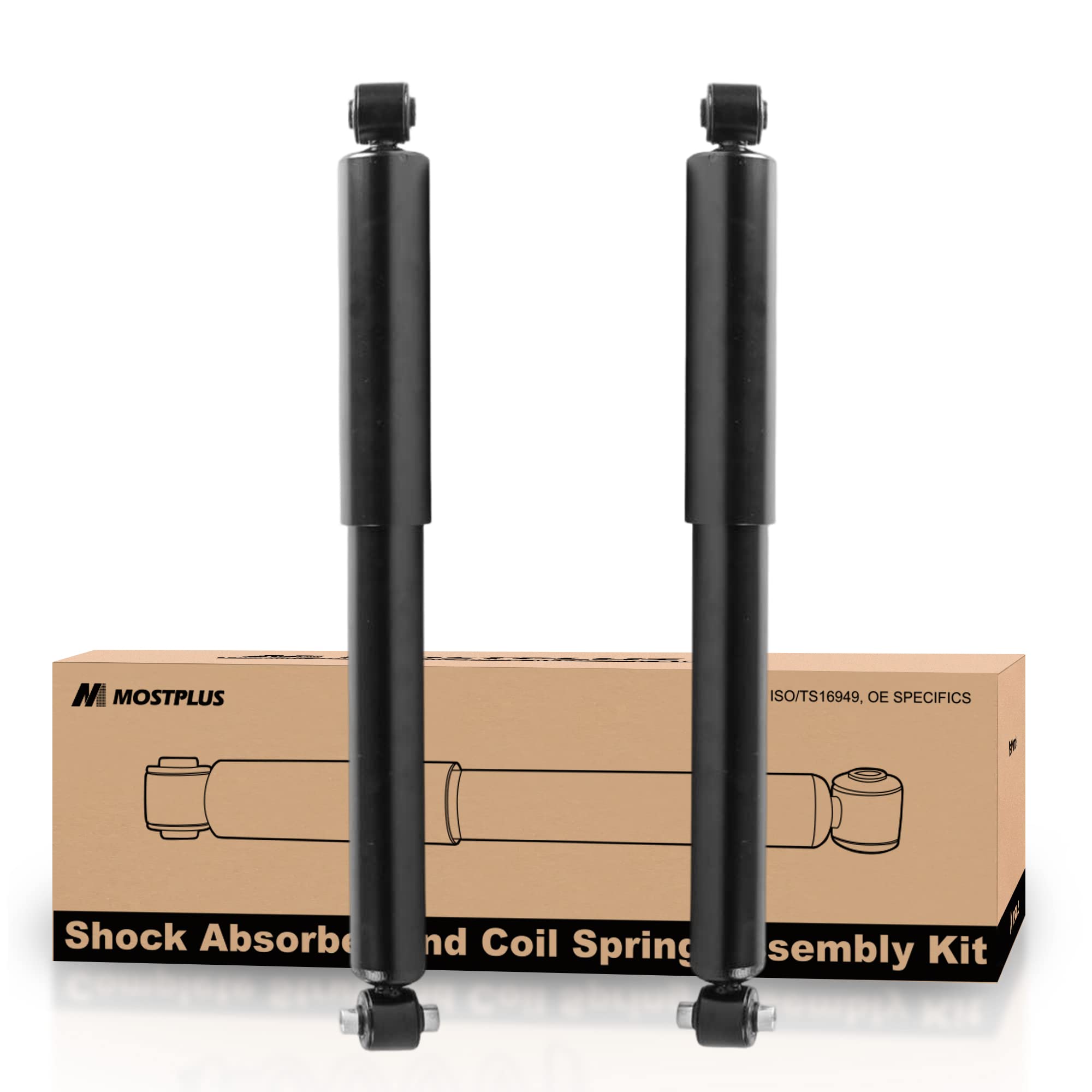 MOSTPLUS Rear Pair Absorber Shocks Struts 37241 342475 - Compatible with 2002-2009 GMC Envoy & Chevrolet Trailblazer - Heavy Duty Suspension Replacement for Smooth Ride & Off-Road Performance