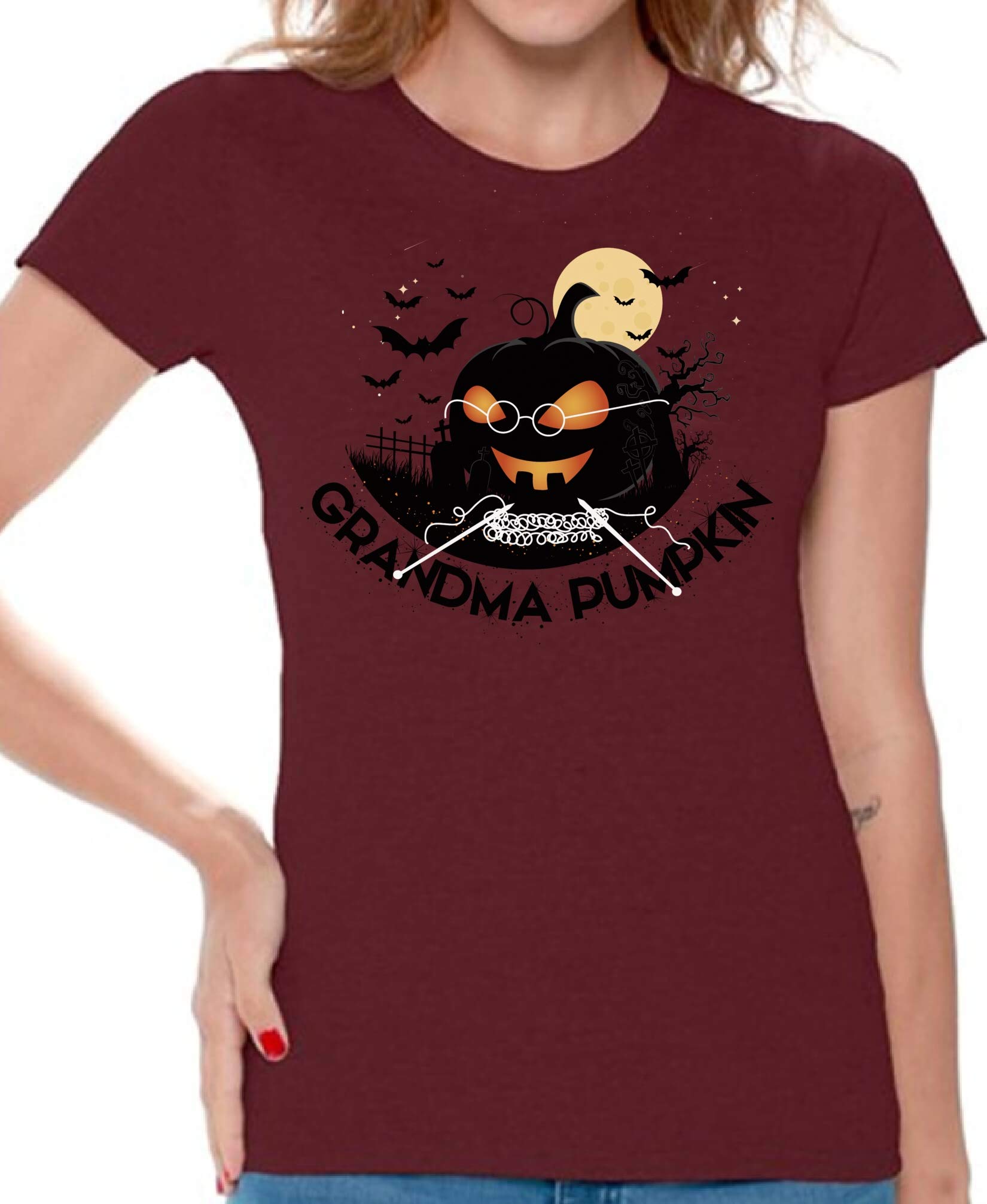 Funny Halloween T-Shirt for Women - Cute Grandma Pumpkin Design | Perfect for Halloween Parties, Costume Contests & Spooky Season Outfits