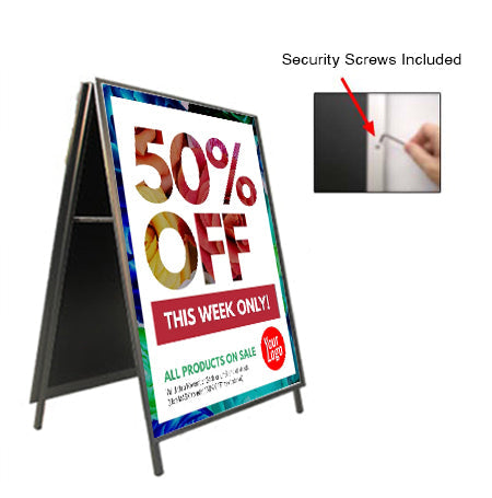 18x24 A-Frame Sign Holder with Security Screws - 1.25