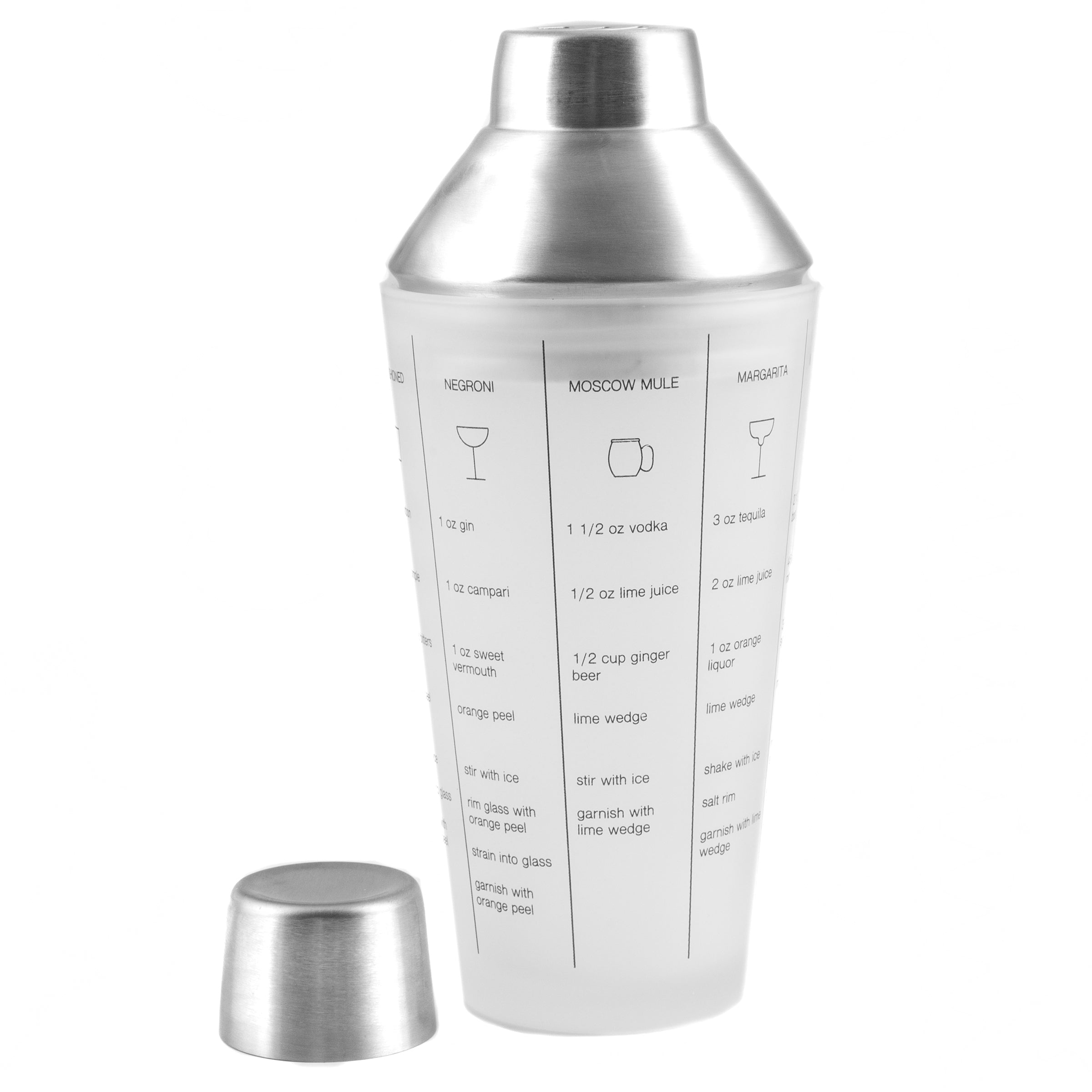 Premium Stainless Steel Cocktail Shaker with Glass - Bar Mixing Tool for Professional & Home Bartenders - Perfect for Mojitos, Margaritas & More