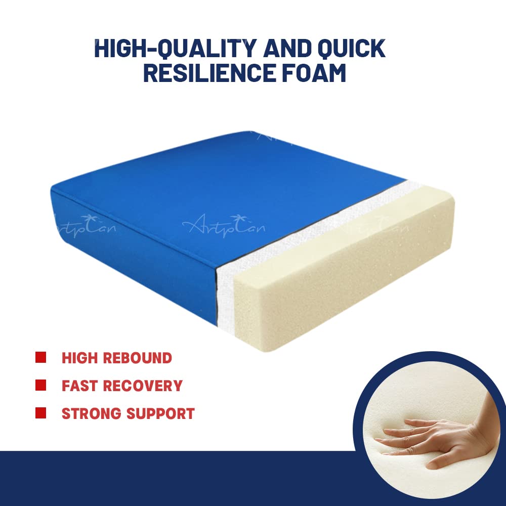 ARTPLAN All-Weather Deep Seating Loveseat Cushions - Set of 5 Outdoor Patio Furniture Cushions for Sofa, Sectional & Lounge Chairs - Waterproof & UV Resistant for Deck, Poolside & Garden Use