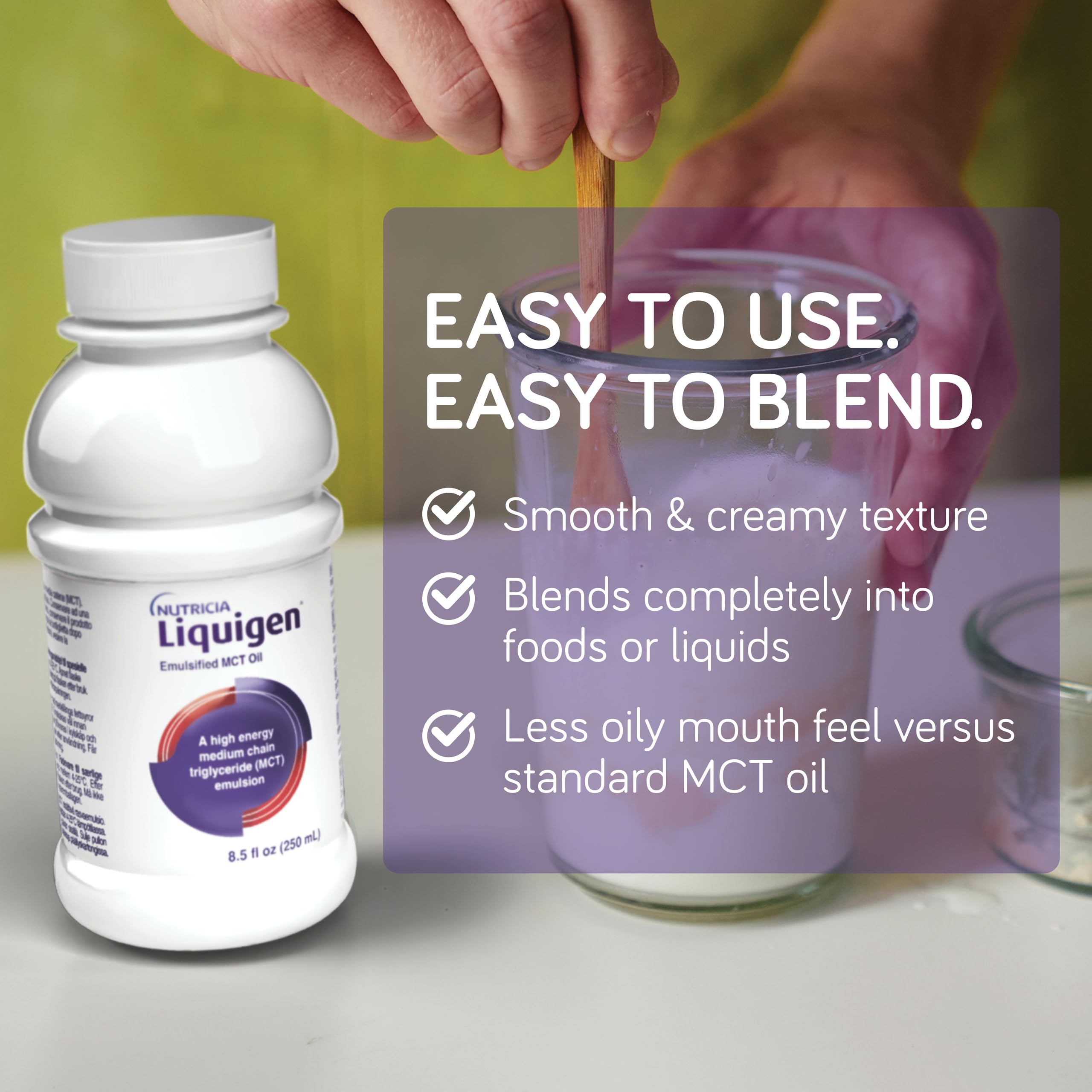 Liquigen Emulsified MCT Oil - 8.5 Fl Oz Bottle (Pack of 4) - Premium Keto Supplement for Weight Loss & Energy Boost - Ideal for Coffee, Smoothies & Baking