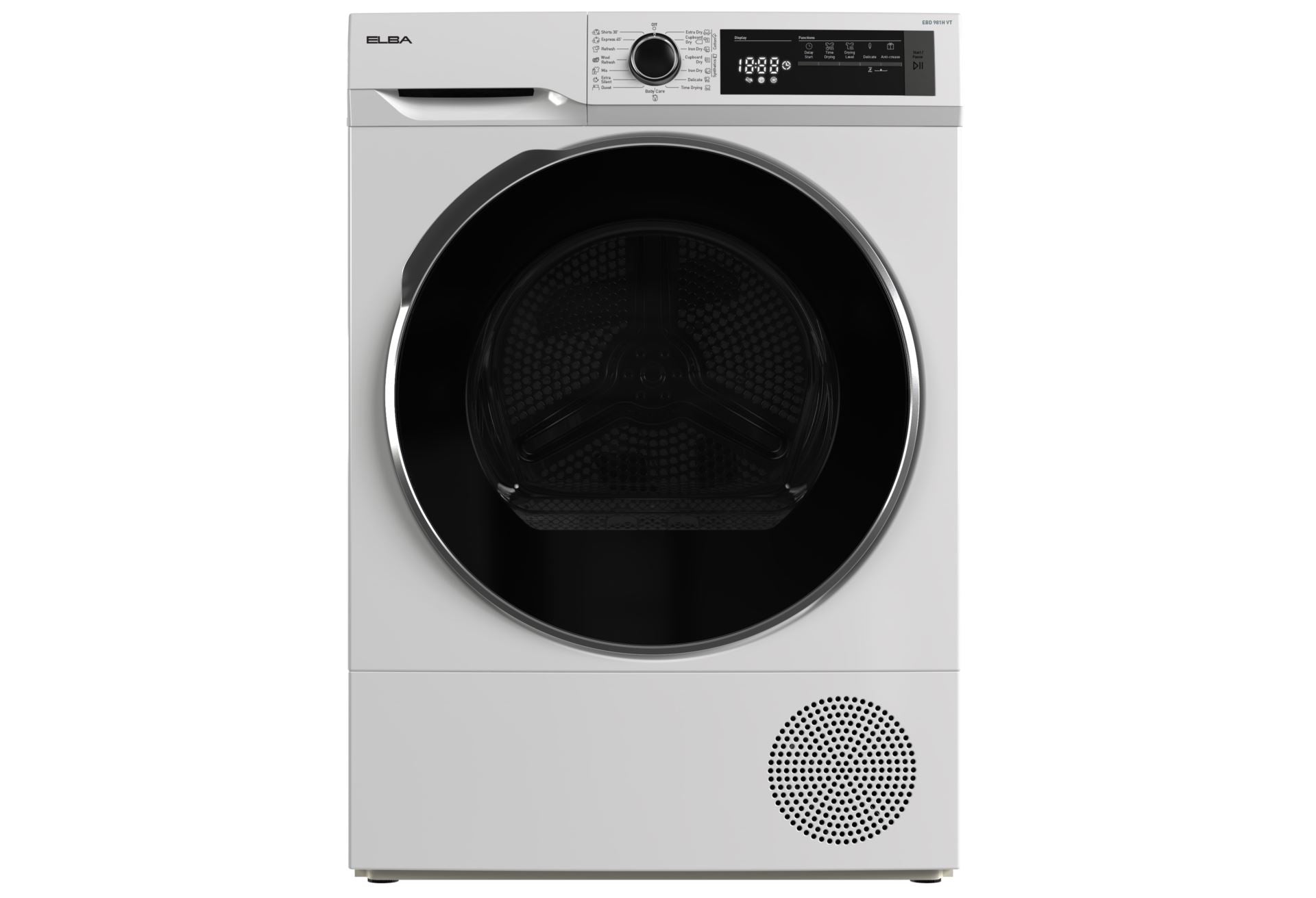 Elba EBD 981H VT 9Kg Heat Pump Dryer - Energy Efficient Laundry Solution for Home & Apartment Use