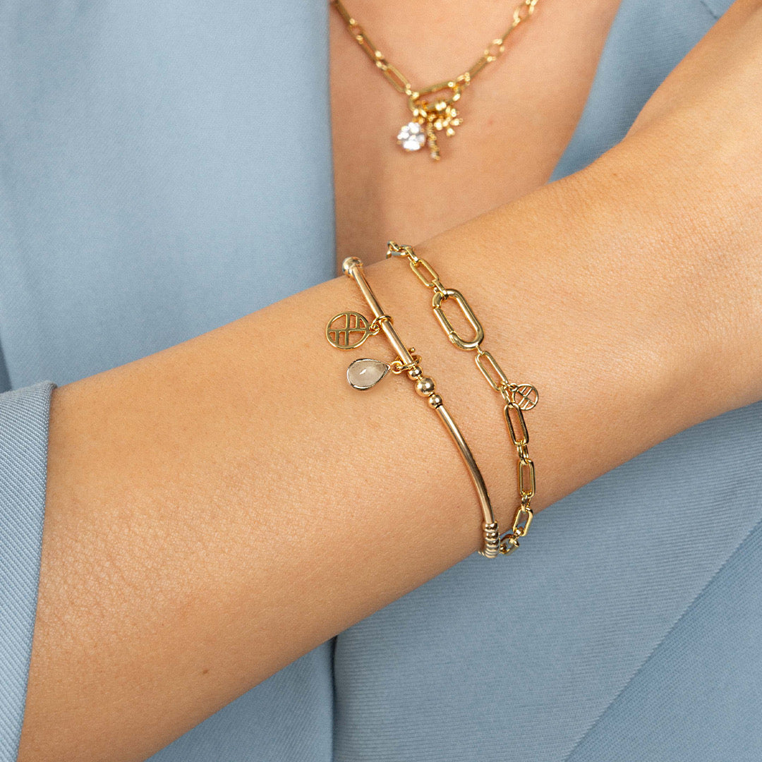 Moonstone Trove Charm Bracelet - Elegant Crystal Beaded Jewelry for Women | Perfect for Boho Style, Gift Giving & Everyday Wear
