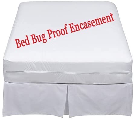 Double Zipper Bed Bug Proof Mattress Encasement - Waterproof, Hypoallergenic, Dust Mite & Pet Dander Protection - Fits All UK Bed Sizes (Single, Double, King, Super King) - Perfect for Allergy Sufferers, Hotels, and Home Use
