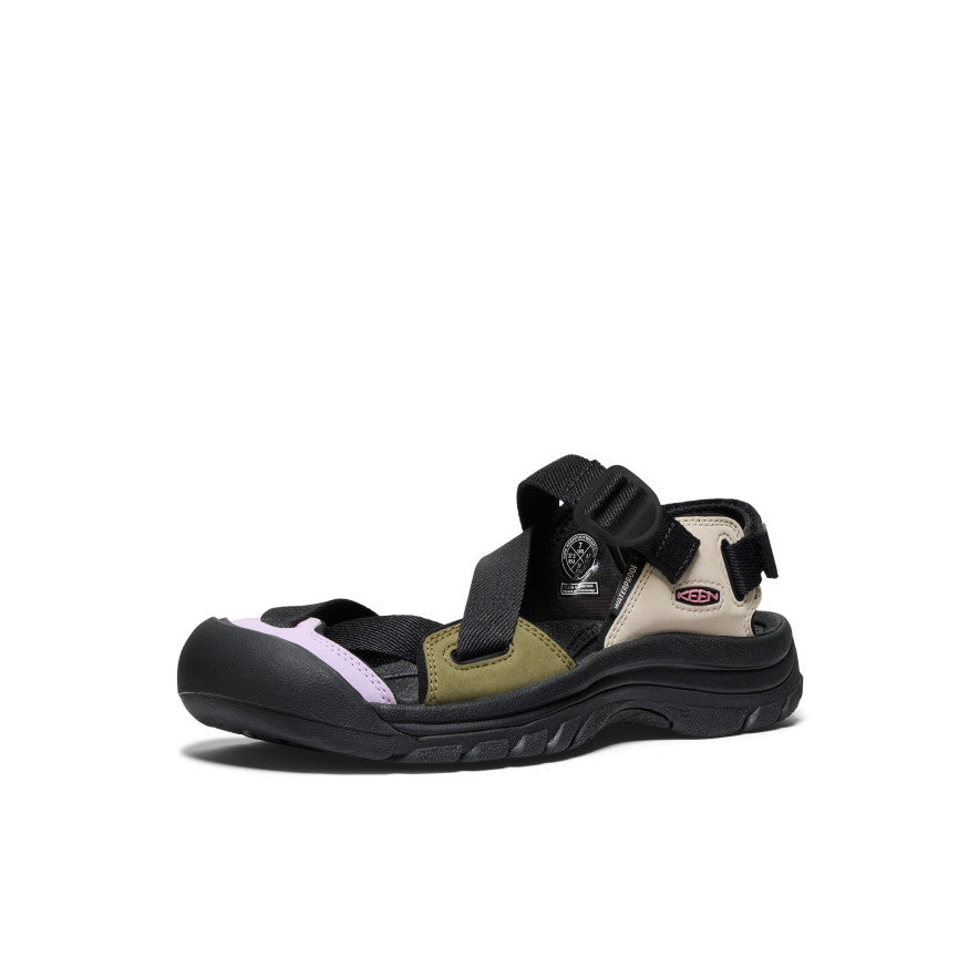 Zerraport II Women's Sandals | Silver Lining & Black | Comfortable Walking Shoes for Beach, Travel & Summer Outfits