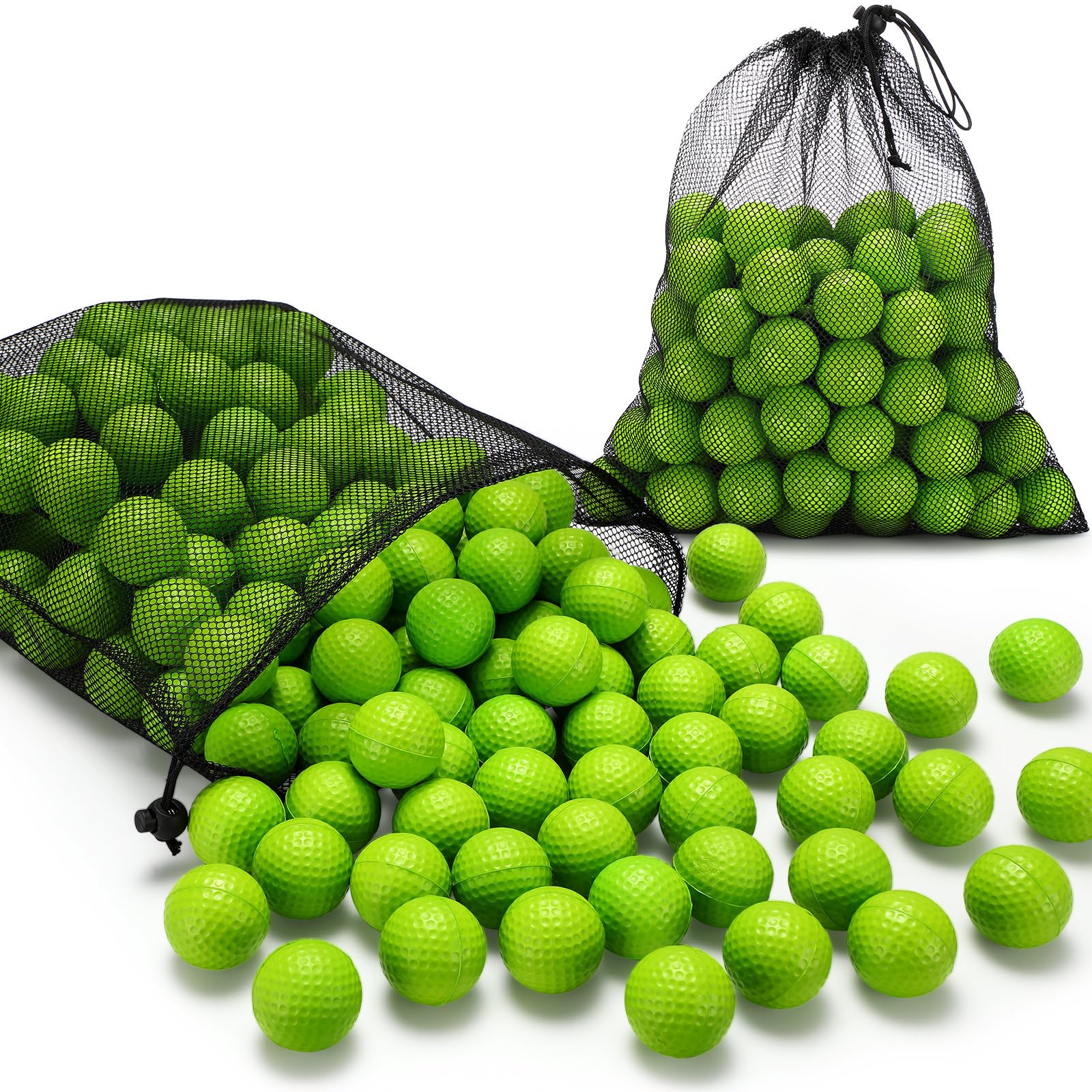200 Pcs Foam Golf Practice Balls - Bulk Limited Flight Training Balls with Realistic Feel for Indoor & Outdoor Swing Practice - Perfect for Backyard, Driving Range & Golf Course Training