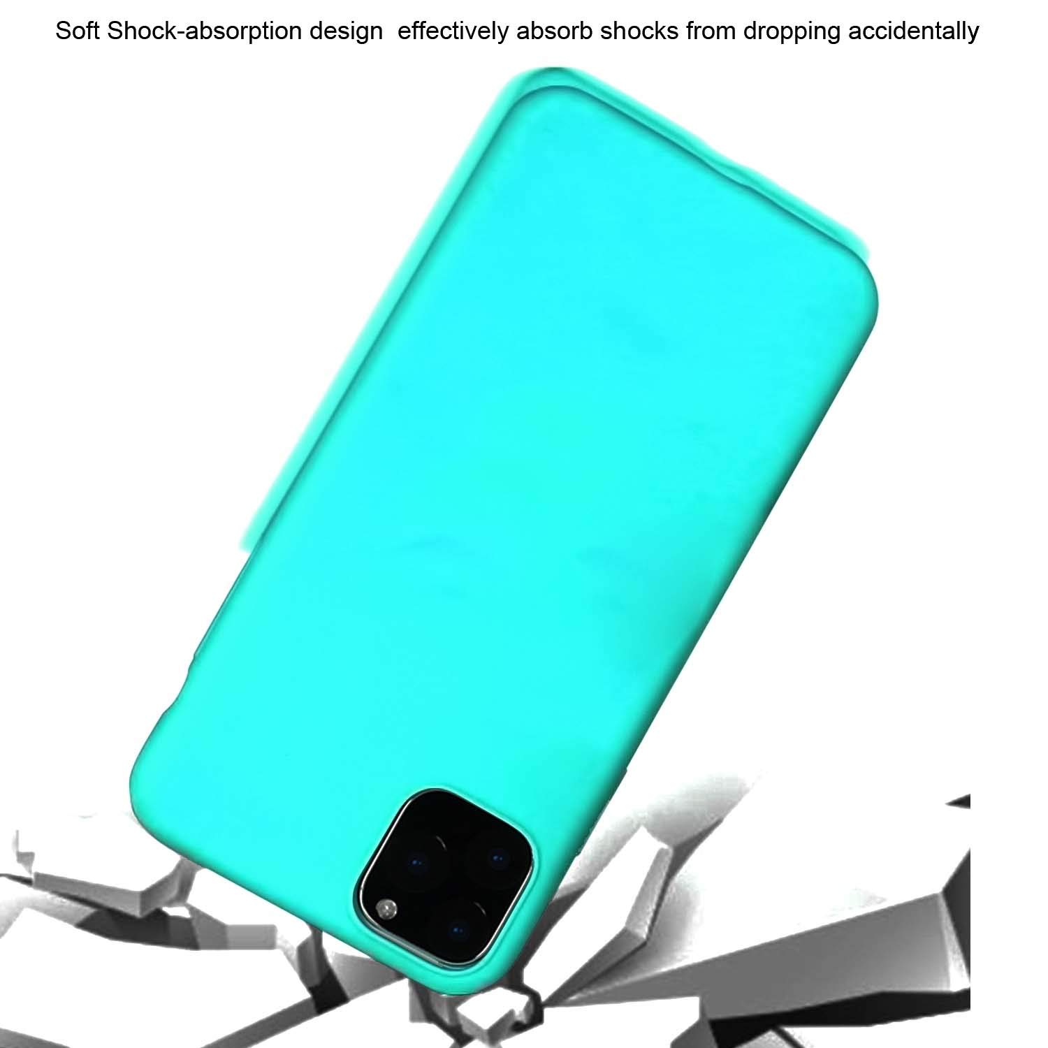 2 Pack Slim Fit Matte TPU Phone Case for iPhone 11 Pro 5.8 Inch (2019) - Ultra Thin Lightweight Protective Cover in Teal & Dark Blue - Perfect for Everyday Use, Work and Travel