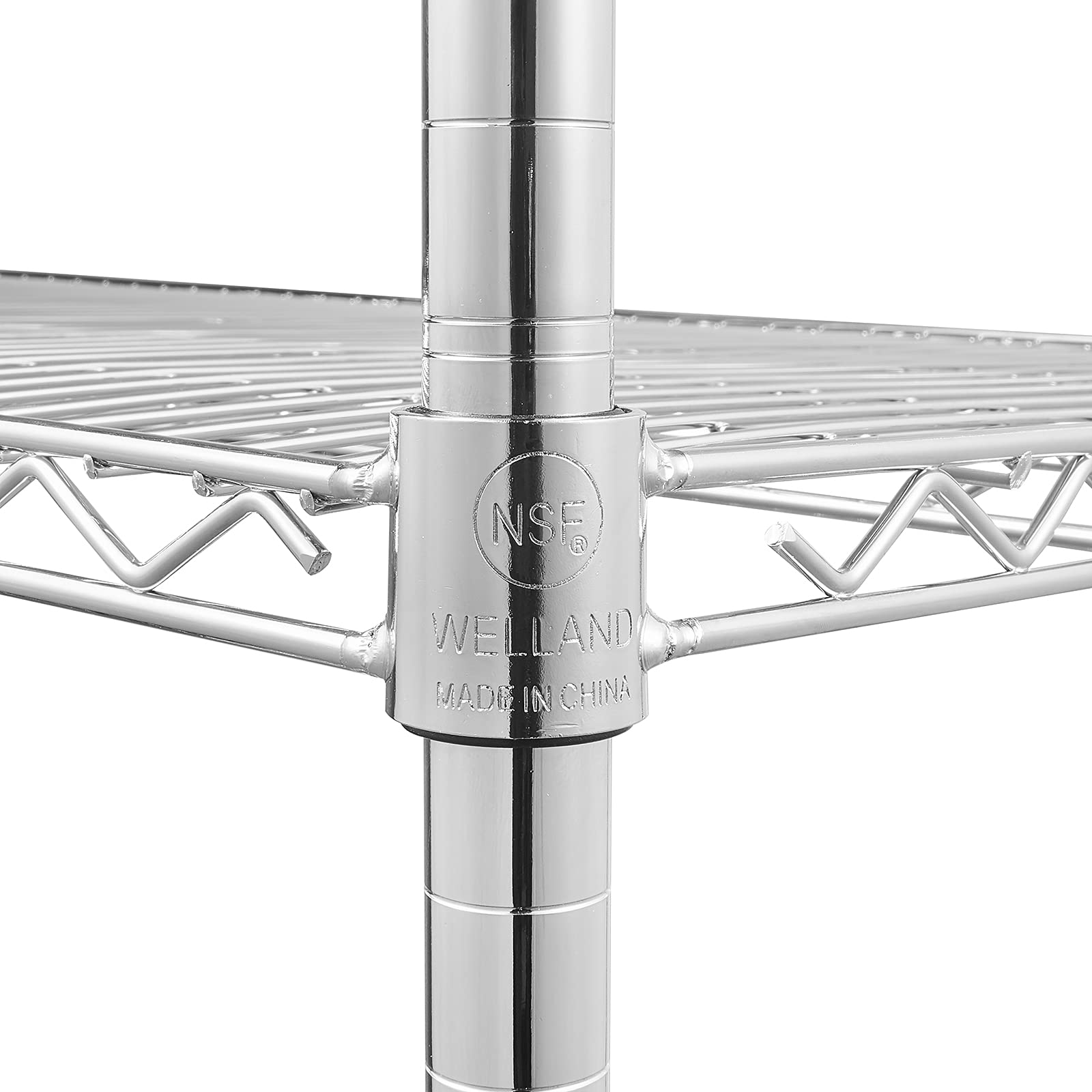 5-Tier Adjustable Metal Storage Shelf - Heavy Duty Wire Shelving Unit for Pantry, Closet, Kitchen, Laundry & Bathroom Organization (Silver) - Perfect for Home Storage & Commercial Use