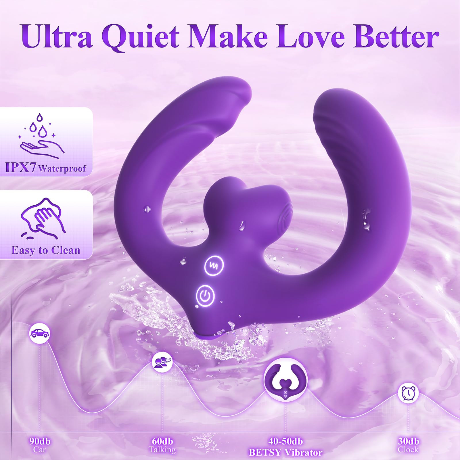 Double Ended Strap On Dildo for Women - 7 Powerful Vibrating Modes & Remote Control - Lesbian Sex Toy, Strapless Dildo for Couples & Solo Play - Perfect for Role Play, Spicing Up Relationships & Intimate Moments