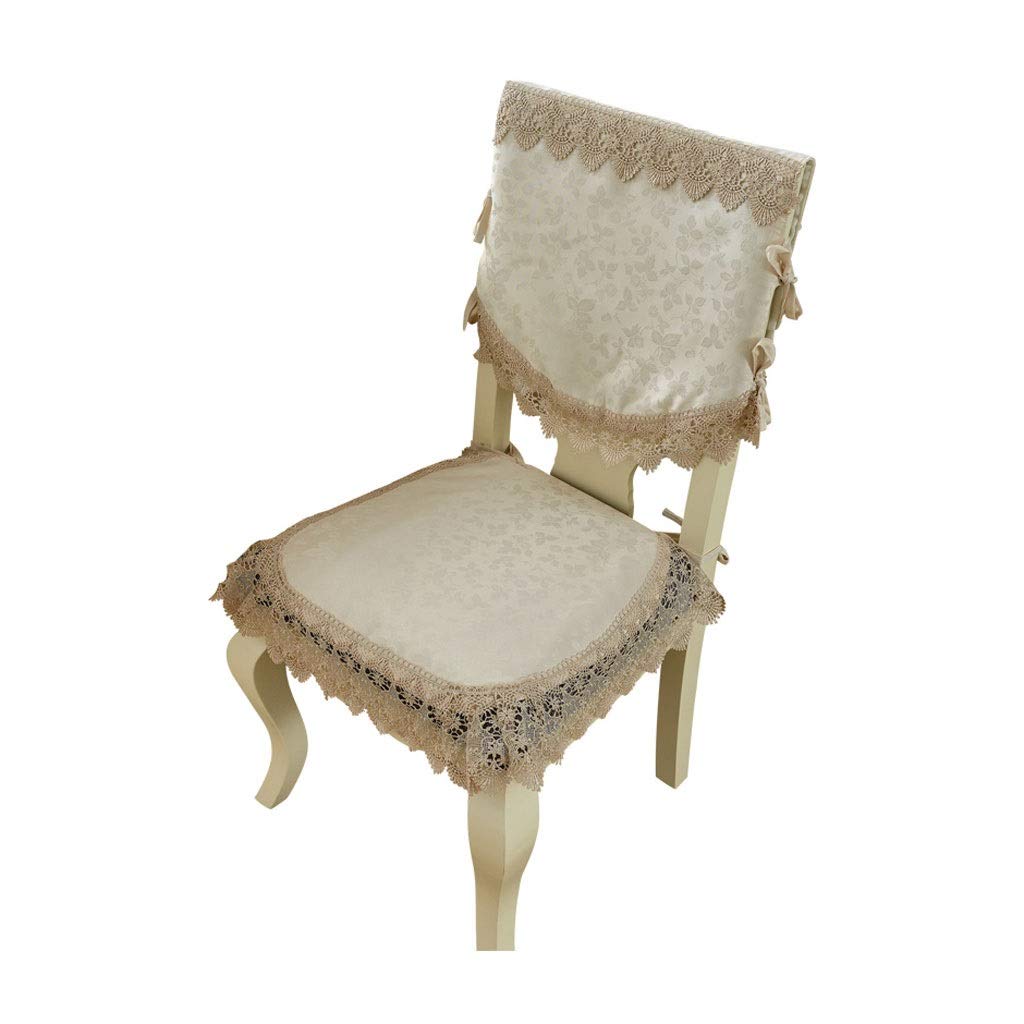 Lace Dining Room Chair Slipcovers Set - Washable & Removable Furniture Protector Covers for Home, Hotel, Wedding Ceremony - Elegant Table Setting & Event Decor