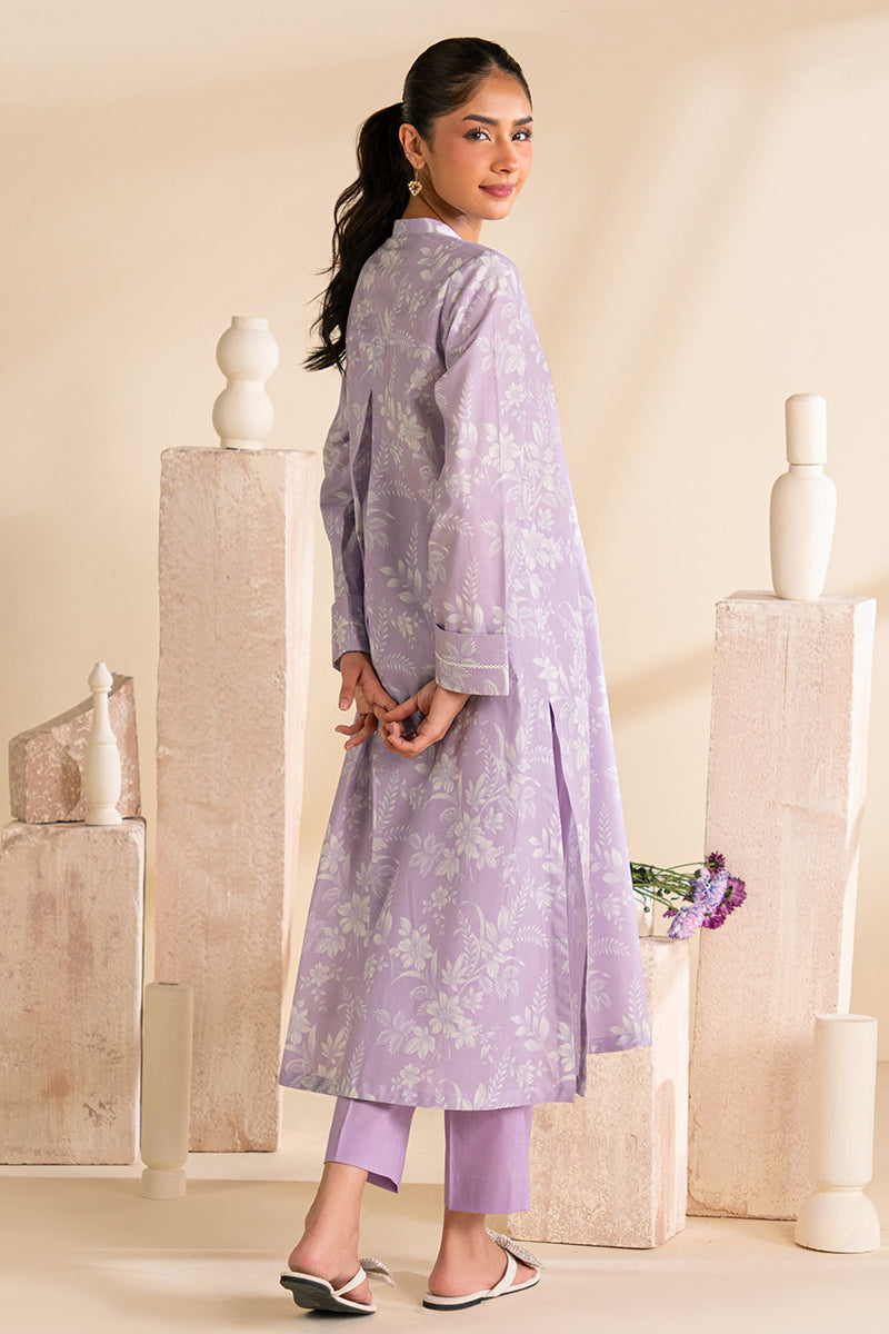 MAUVE DREAM 3 PC PRINTED LAWN SUIT for Women - Floral Embroidered Cotton Outfit for Summer, Parties & Weddings - Elegant Pakistani Fashion Dress Set