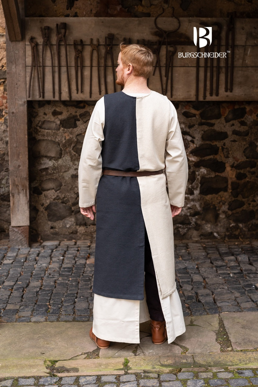 Left Side Tabard Auderic Black - Medieval Costume Accessory for LARP, Cosplay & Renaissance Fairs