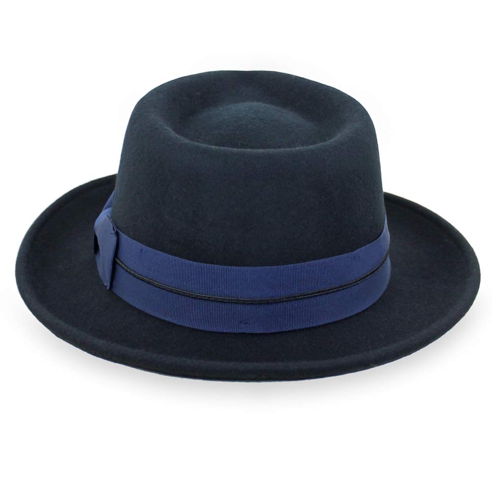 Wool Crushable Fedora Hat - Black, Grey, Navy, Brown for Outdoor & Travel