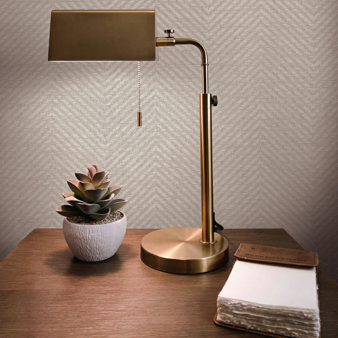 Faux Grasscloth Peel and Stick Wallpaper - Textured Parquet Design by Jeremiah Brent - Perfect for Bedroom, Living Room & Home Office Decor