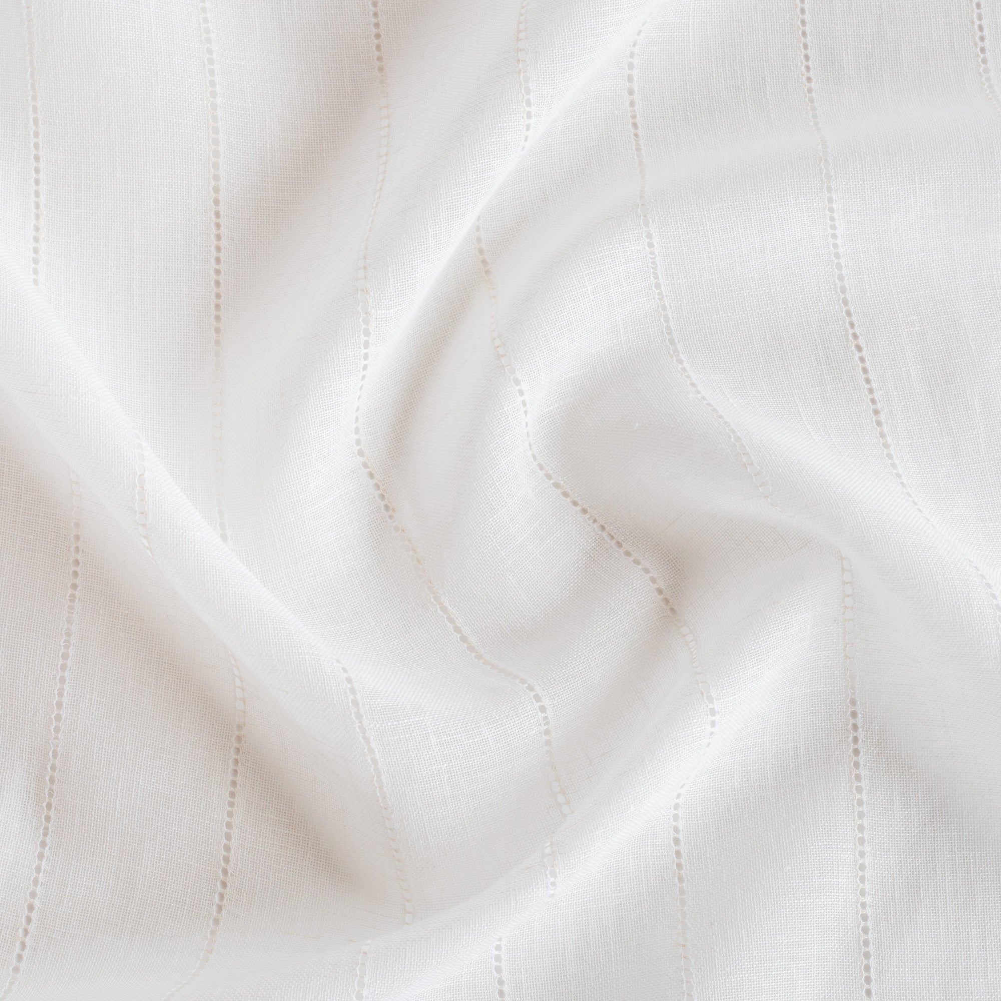 Ida Embroidered Sheer Fabric - Cloud White | Elegant Curtains, Bridal Veils & Home Decor