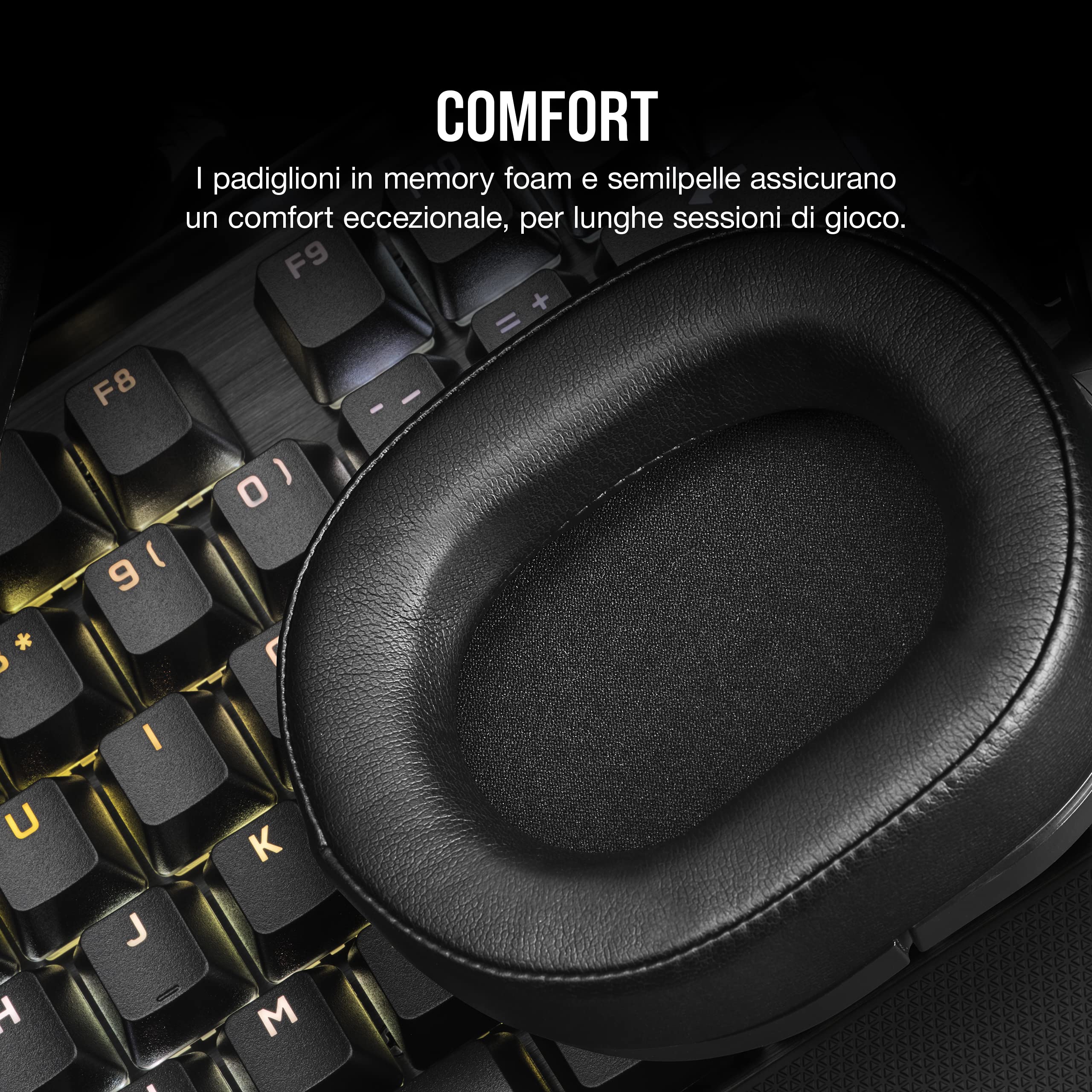 CORSAIR HS55 WIRELESS CORE Lightweight Gaming Headset - Omnidirectional Microphone - Neodymium Drivers - 50ft Wireless Range - iCUE Compatible - for PC, PS5, PS4, Nintendo Switch - Carbon Finish - Perfect for Competitive Gaming & Home Entertainment