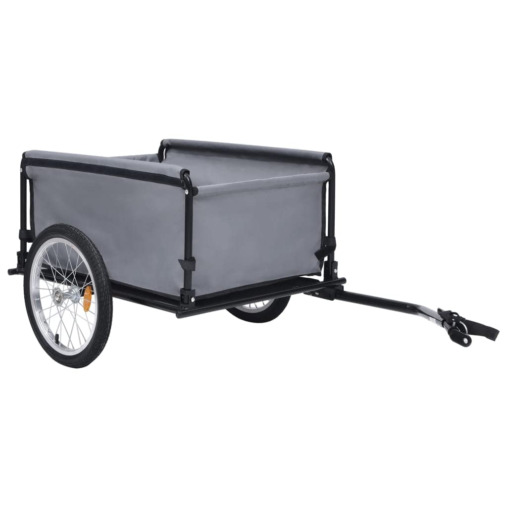 Heavy Duty Collapsible Bike Cargo Trailer - Steel Bicycle Transport Carrier for Camping, Groceries & Outdoor Adventures - Large Capacity Folding Bike Storage Cart with Durable Wheels (Perfect for Cycling Trips, Farmers Market Hauling & Family Outings)
