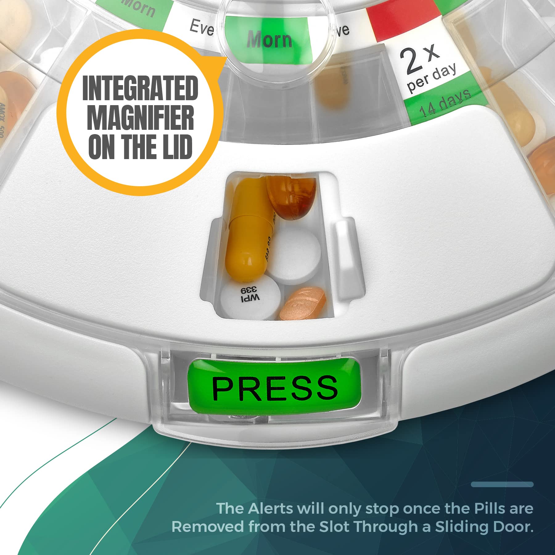 28-Day Automatic Pill Dispenser with LCD Display & Alarm - Lockable Electronic Medication Organizer for Seniors | Daily Pill Reminder for Home Care & Travel
