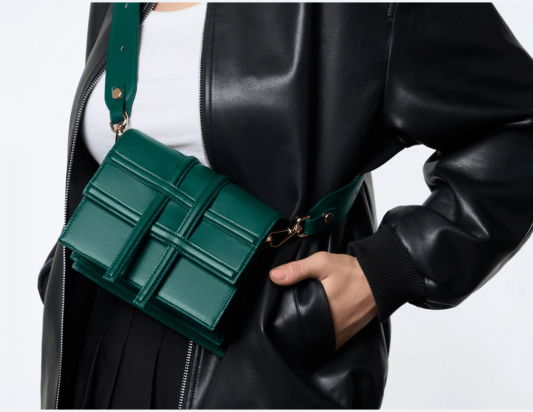 Voyager Vegan Italian Grape Leather Convertible Crossbody Bag | Eco-Friendly Plant-Based Handbag for Women | Perfect for Work, Travel & Everyday Use