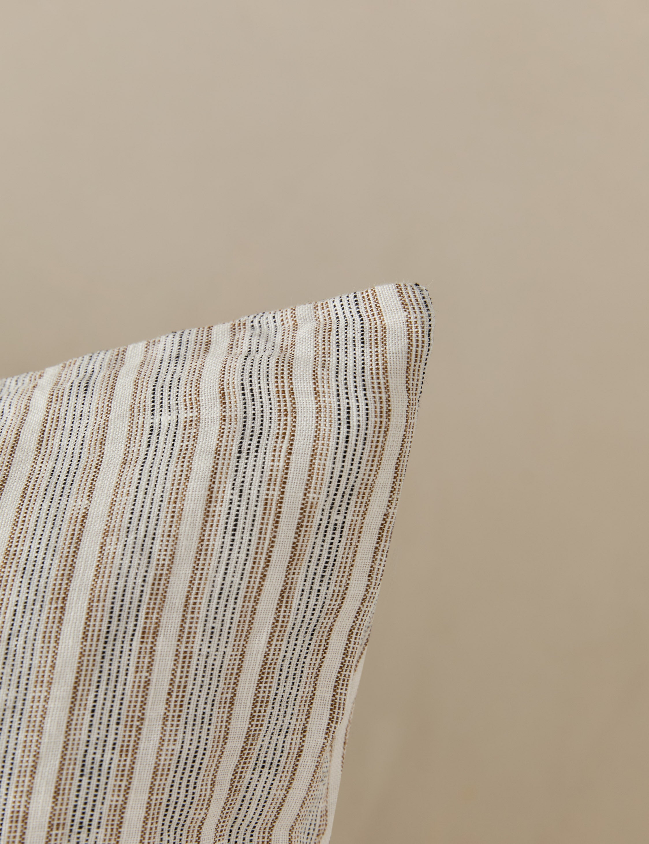Premium Striped European Flax Linen Pillow Sham - Soft Breathable Bedding for Home & Hotel Use - Perfect for Master Bedroom, Guest Room & Vacation Homes