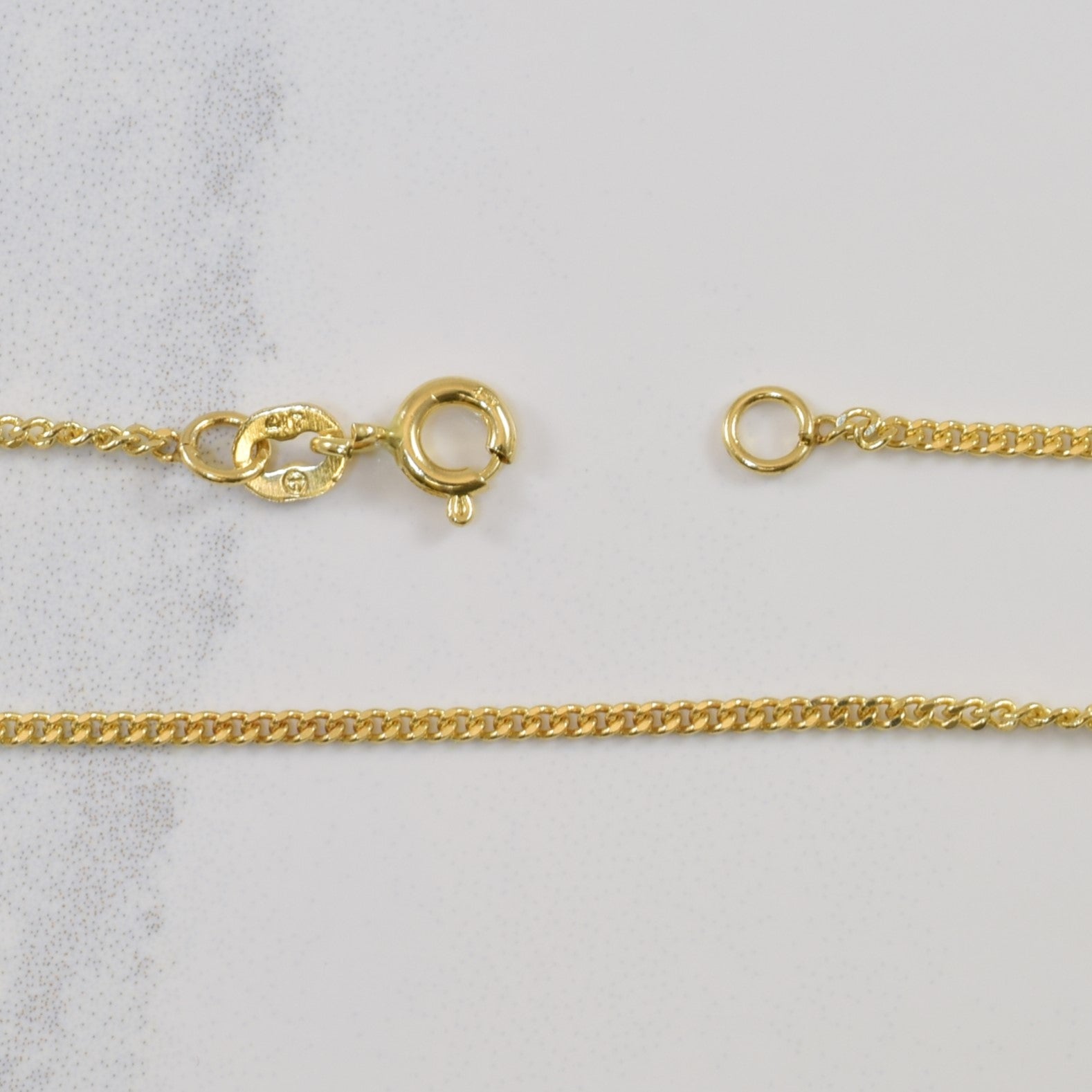 10K Yellow Gold Curb Chain Necklace 16 Inch - Classic Cuban Link Chain for Men & Women | Perfect for Layering, Gifts & Everyday Wear