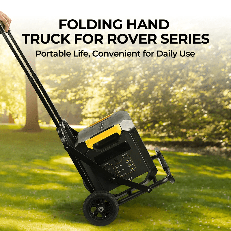 Portable Folding Hand Truck for Power Stations - Heavy Duty Utility Cart with Wheels for Camping, RV Trips & Outdoor Power Supply Transport