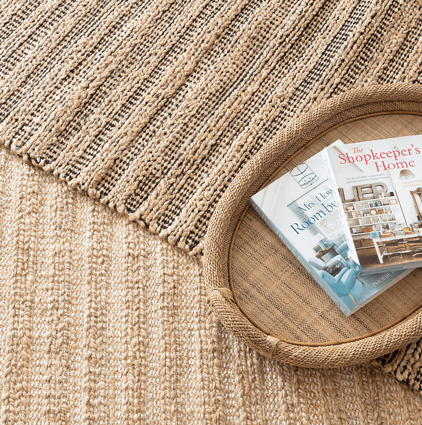 Simba Ivory Handwoven Jute Rug - Natural Fiber Area Rug for Living Room, Bedroom & Boho Decor | Eco-Friendly Home Accent