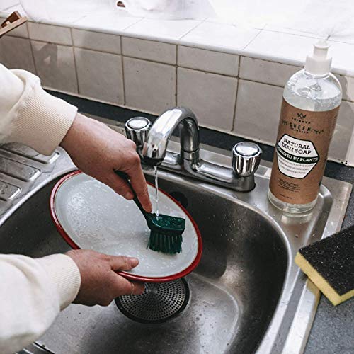 TriNova Natural Organic Dish Soap - Powerful Eco-Friendly Kitchen Cleaner for Pots, Pans & Utensils | Plant-Based Formula | 2-Pack (24 oz Each) | Perfect for Daily Dishwashing & Grease Removal