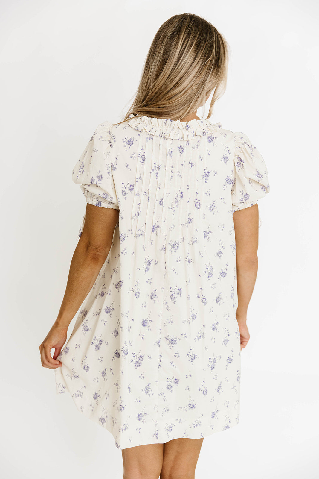 Minnie 100% Cotton Floral Babydoll Dress in Ivory - Cute & Comfortable Summer Dress for Women, Girls | Perfect for Beach, Party, Vacation & Casual Wear