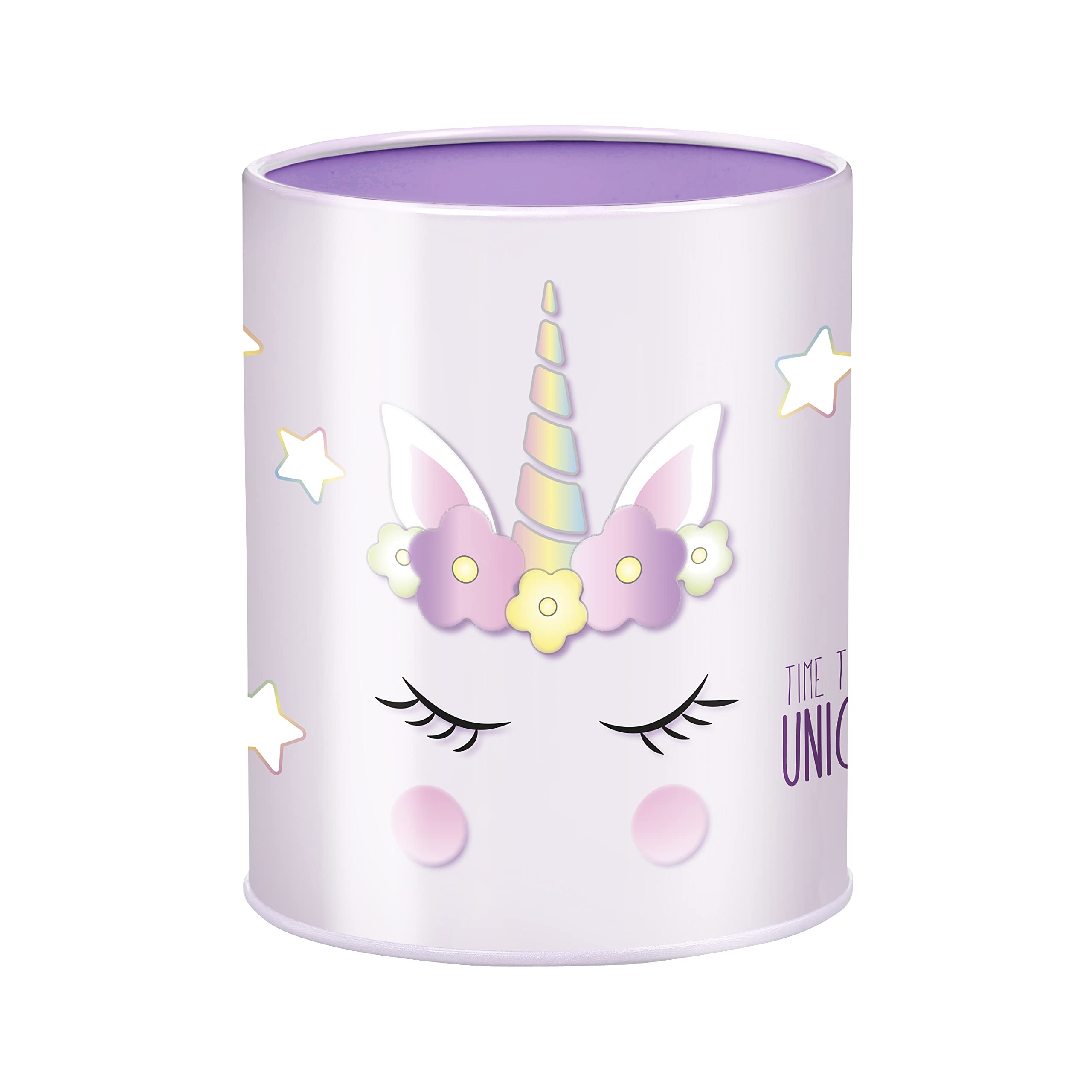 Viquel Unicorn Metal Pencil Holder - Kids Desk Organizer for School & Home - Purple - Perfect for Classroom, Study Room & Office Decor