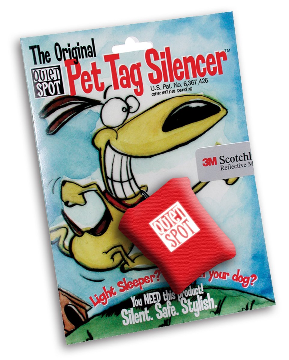 Red Pet Tag Silencer - Noise Reduction Collar Accessory for Dogs & Cats | Perfect for Quiet Nights & Peaceful Walks