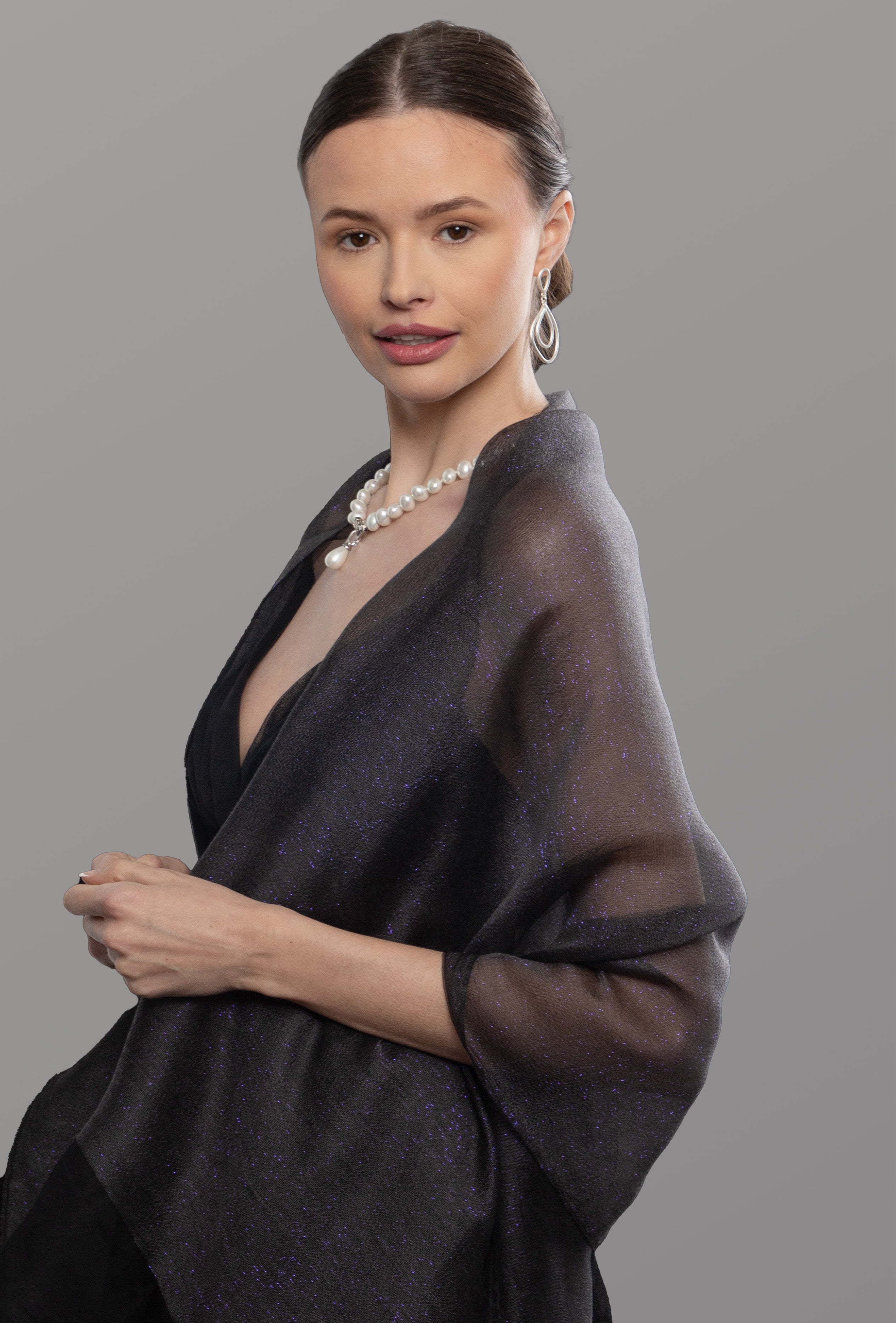 Sparkle Sheer Social Wrap - Elegant Women's Fashion Scarf for Parties, Weddings & Evening Events - Perfect for Dinners, Date Nights & Special Occasions