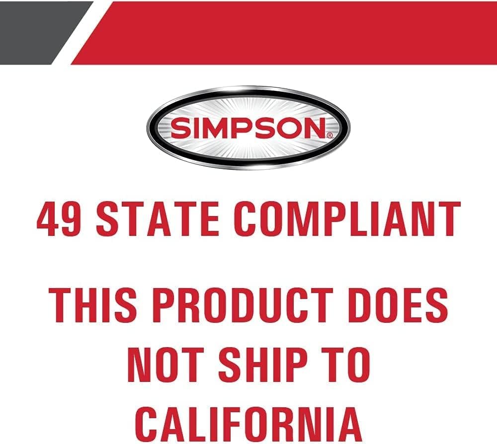 Simpson ALWB60825 Gas Pressure Washer 4400 PSI 4.0 GPM - for Driveway & Deck Cleaning