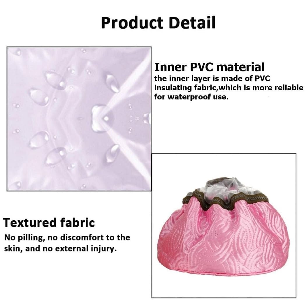 MOBDESK Thermal Hair Spa Cap - Professional Hair Steamer for Deep Conditioning & Nourishment | Pink Hot Steam Cap for Salon-Quality Hair Treatment at Home | Perfect for Dry, Damaged Hair & Scalp Care
