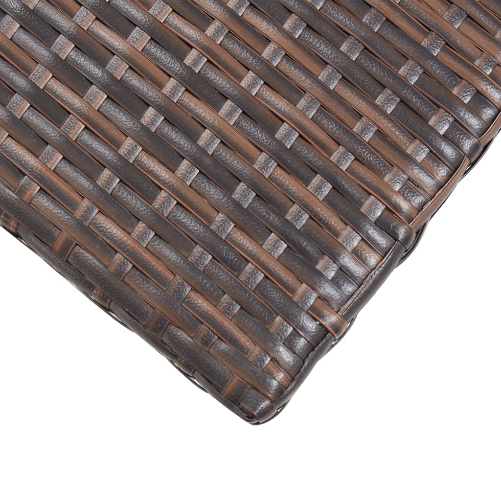 Brown Poly Rattan Coffee Table 19.7