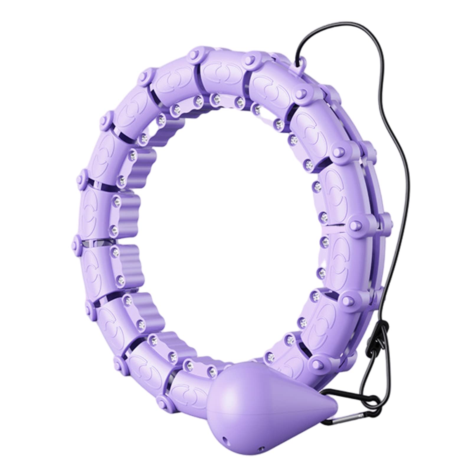Underoof Weighted Smart Hula Hoop - 2-in-1 Abdominal Fitness Equipment for Adults & Kids, Adjustable Auto-Spinning Exercise Hoop with 21 Detachable Knots for Weight Loss & Core Workout - Perfect for Home Gym, Outdoor Fitness & Family Fun