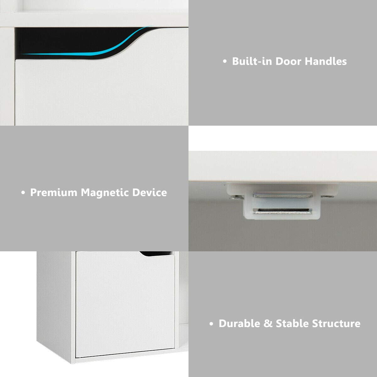 Modern 6-Cube Multifunctional Storage Bookcase - 3-Tier Cube Cabinet Shelf with Sturdy & Waterproof Design for Bedroom, Living Room, Office - Perfect for Organizing Books, Toys, Decor & Room Dividers