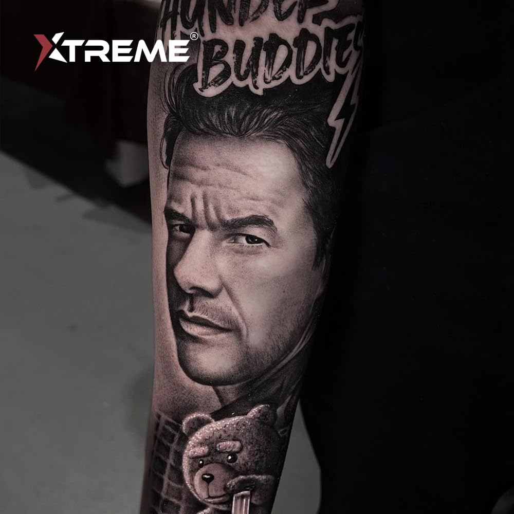 Xtreme Colors Super Black Tattoo Ink - 1oz Professional Tattoo Pigment Bottle for Artists - Perfect for Black & Grey Tattoos, Permanent Makeup & Body Art