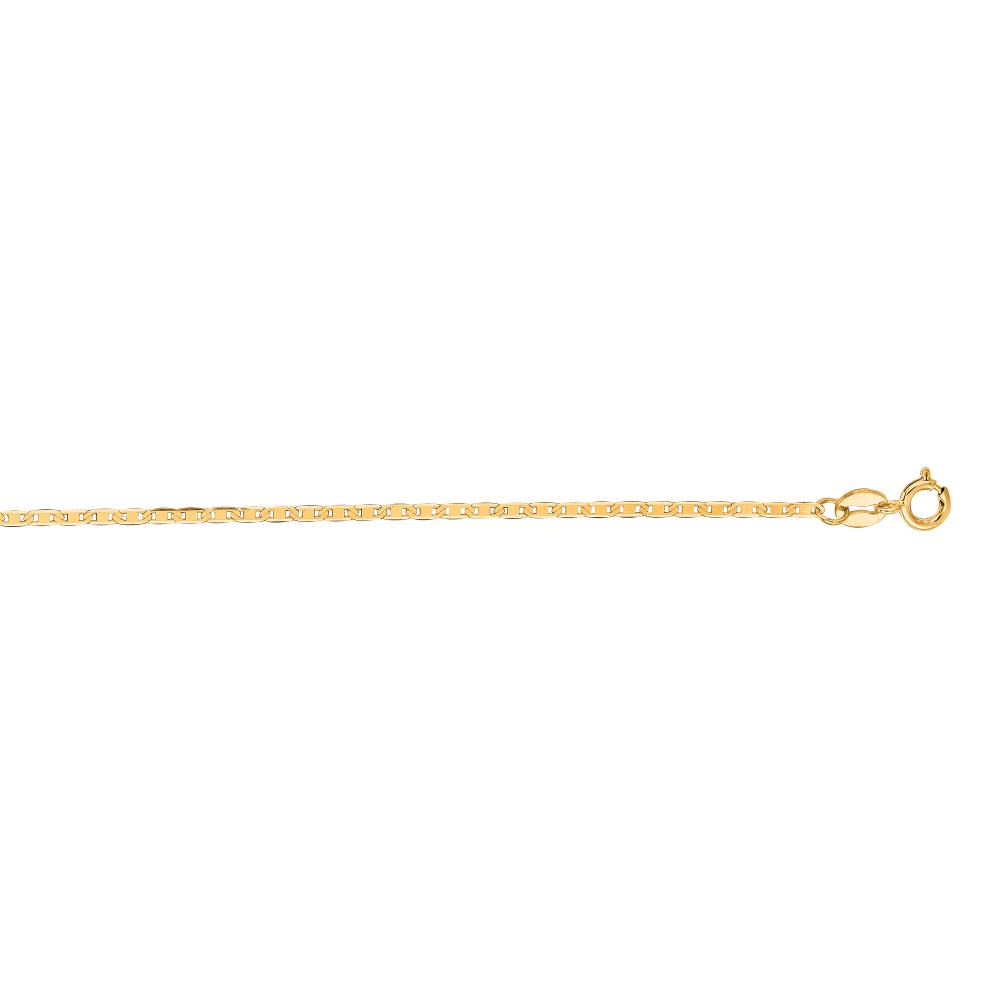 14K Gold 1.2mm Mariner Chain Necklace for Men & Women - Dainty Minimalist Layering Jewelry - Perfect for Everyday Wear, Gifts & Special Occasions