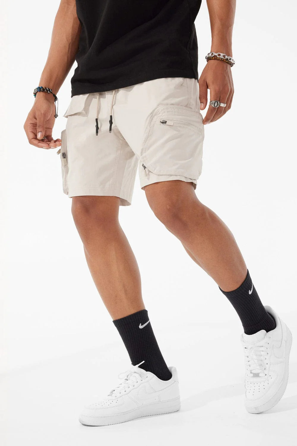 Jordan Craig RETRO ALTITUDE Cargo Shorts for Men - Breathable Athletic Workout Shorts with Pockets - Perfect for Basketball, Gym & Casual Wear