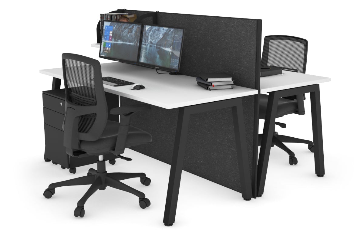 Horizon Quadro 2-Person Office Workstation Bench with A-Legs - 1400mm x 700mm (55