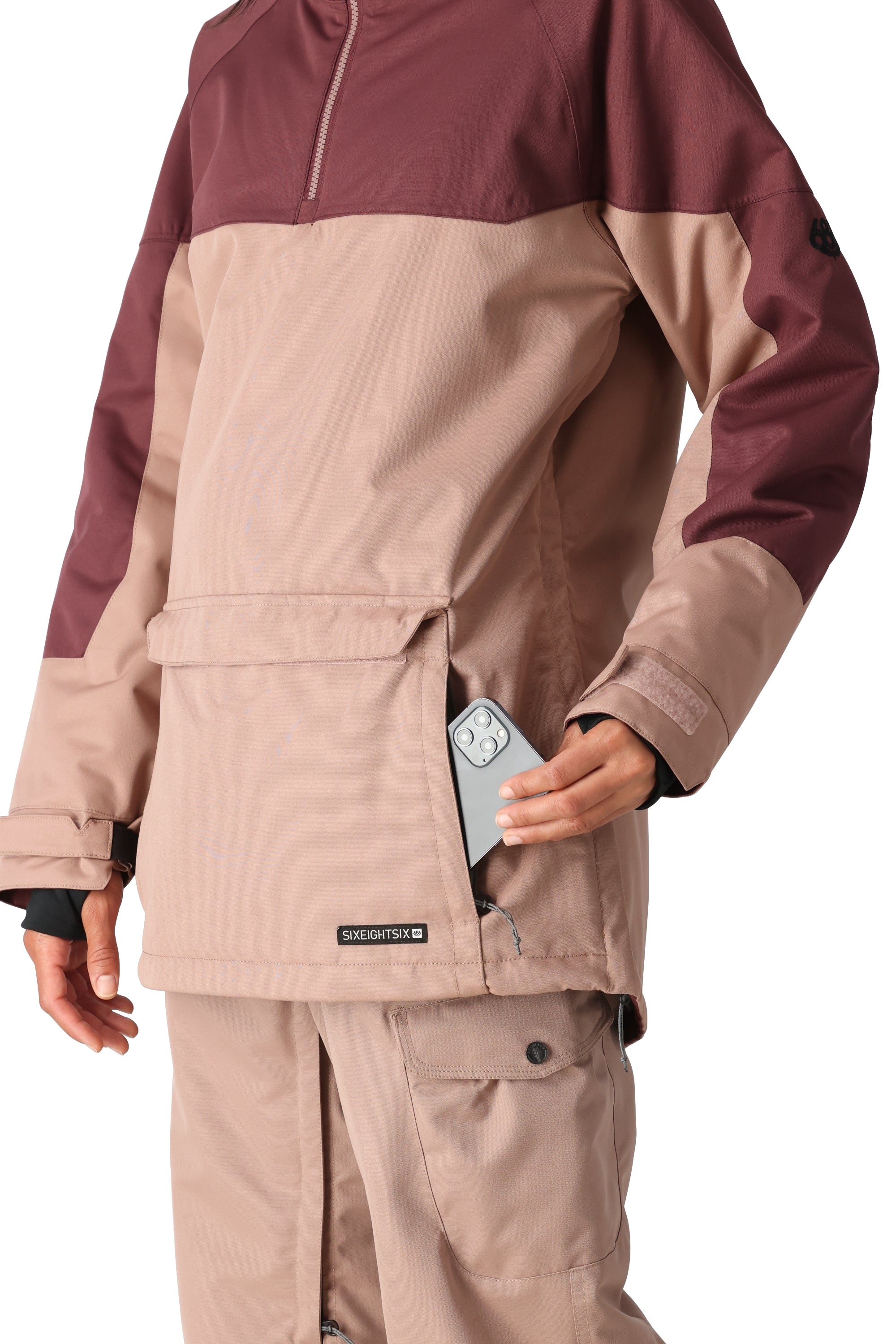 686 Women's Upton Insulated Anorak Jacket - Waterproof Winter Coat with Fleece Lining for Hiking, Skiing & Outdoor Activities (2025 Edition)